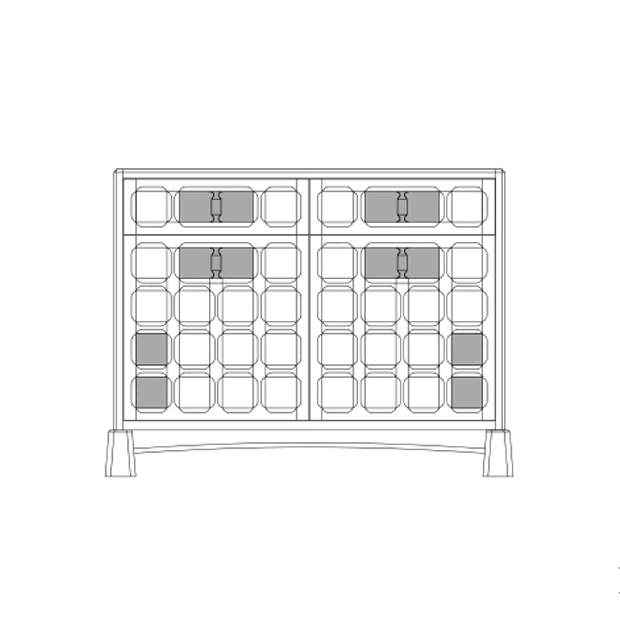 Arts and Crafts 2 Unit Sideboard - Image 11