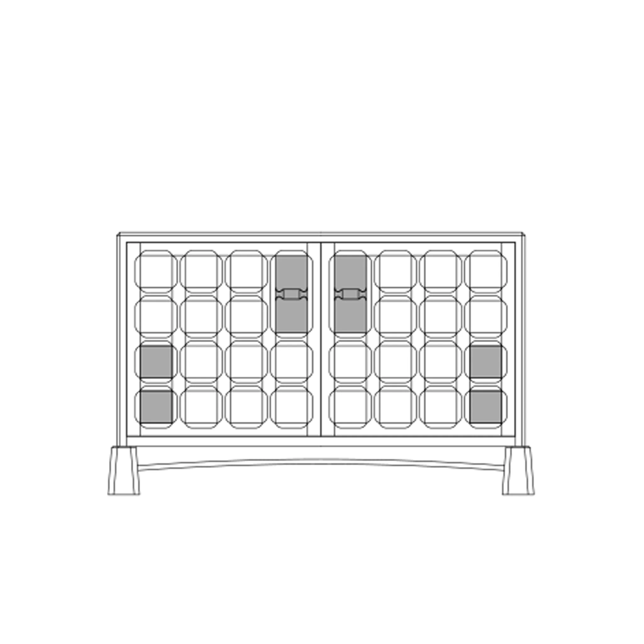 Arts and Crafts 2 Unit Sideboard - Image 8