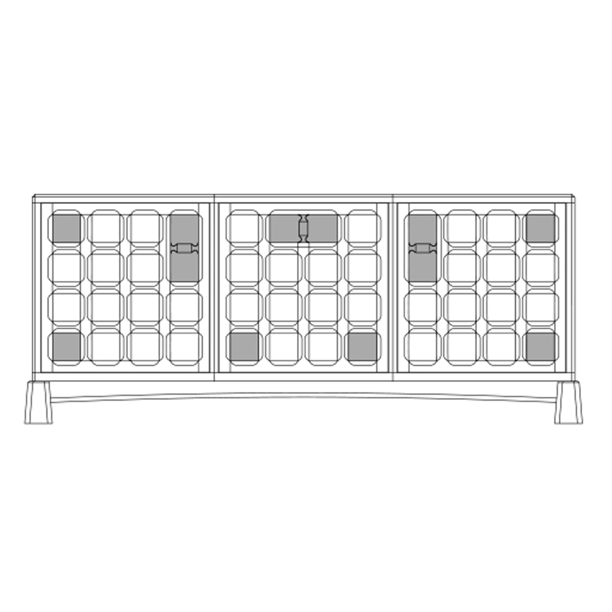Arts and Crafts 3 Unit Sideboard - Image 11