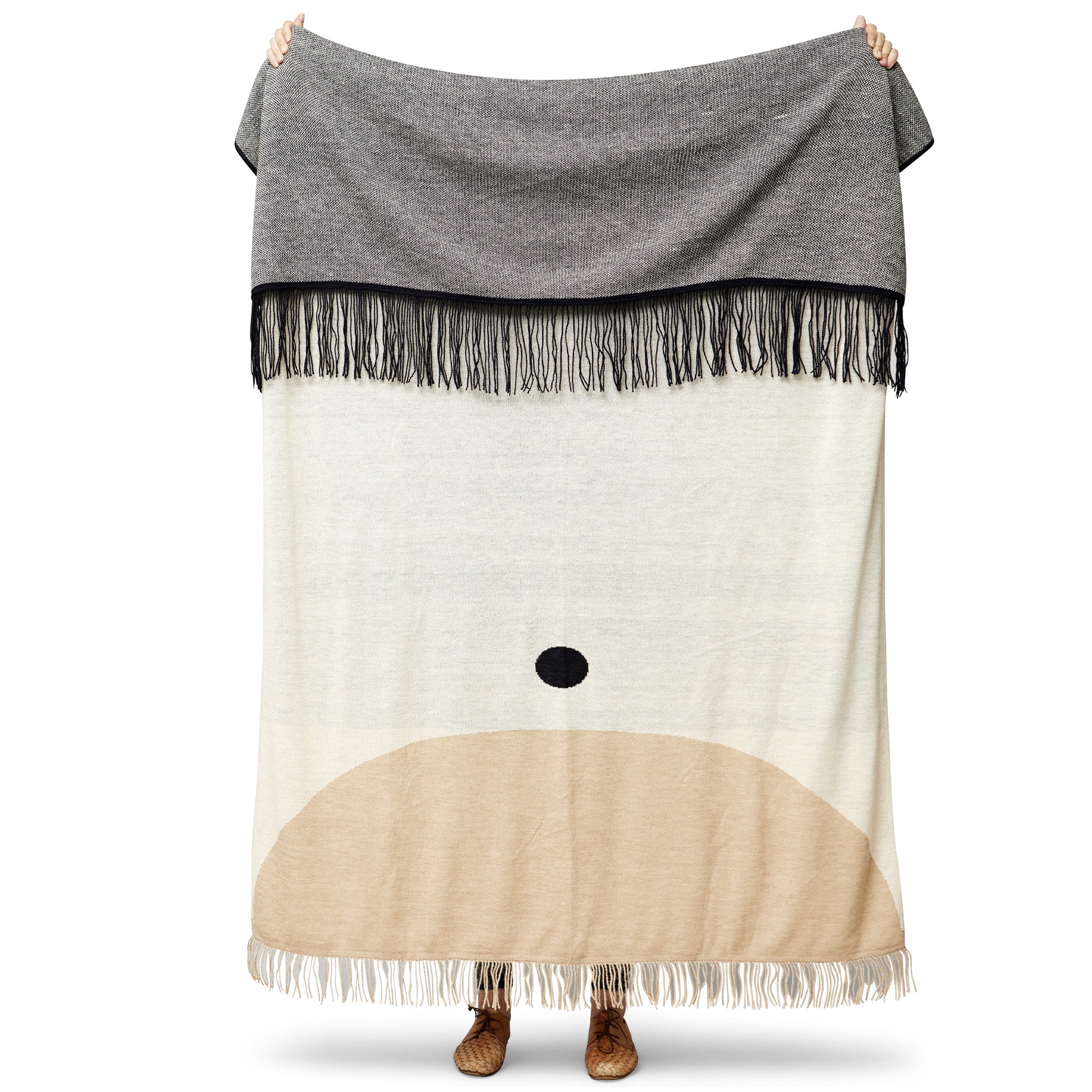 Aymara Pattern Cream Blanket by Form and Refine - Image 4