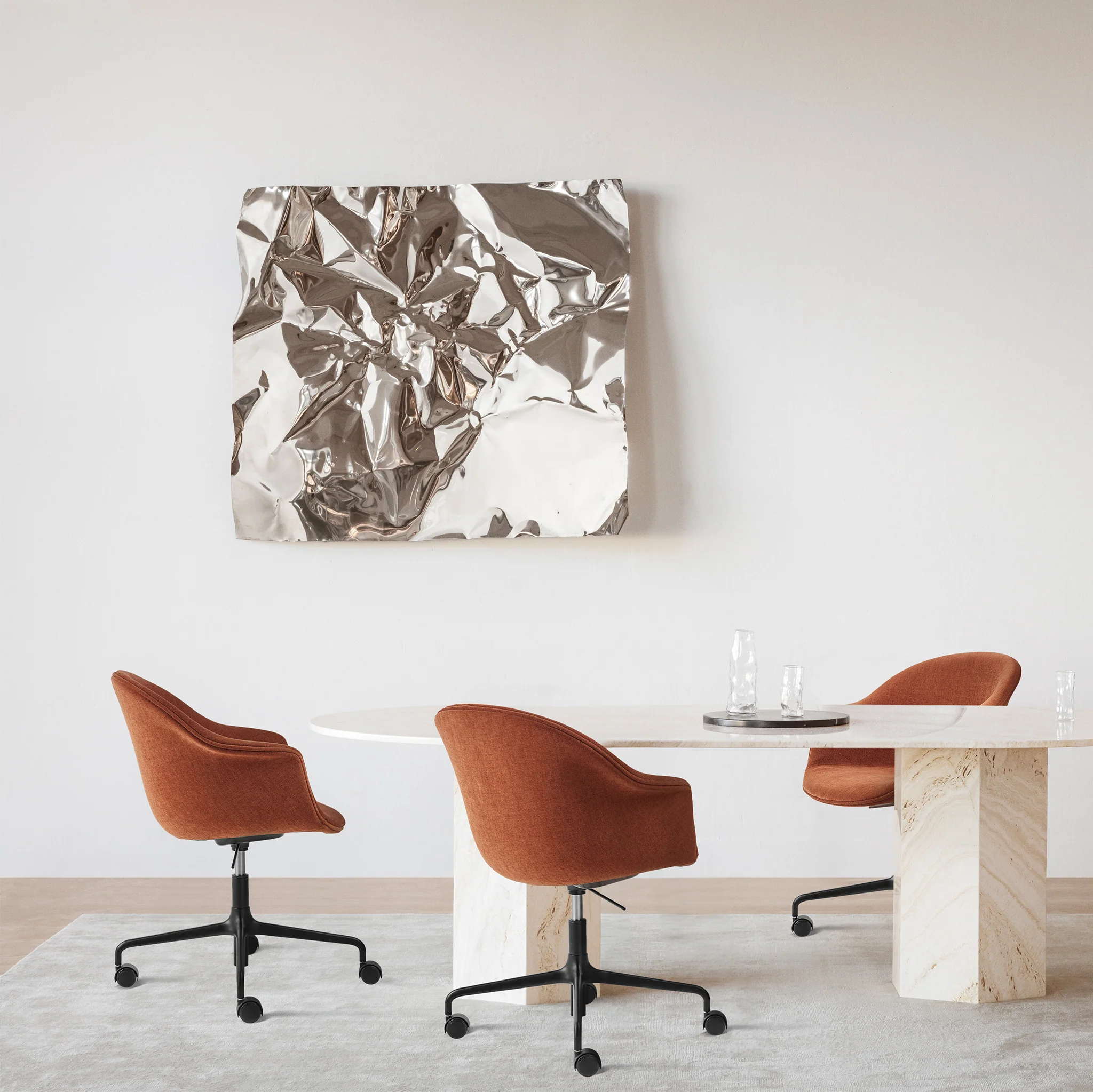 Bat Upholstered Meeting Chair Height Adjustable by Gubi - Image 4