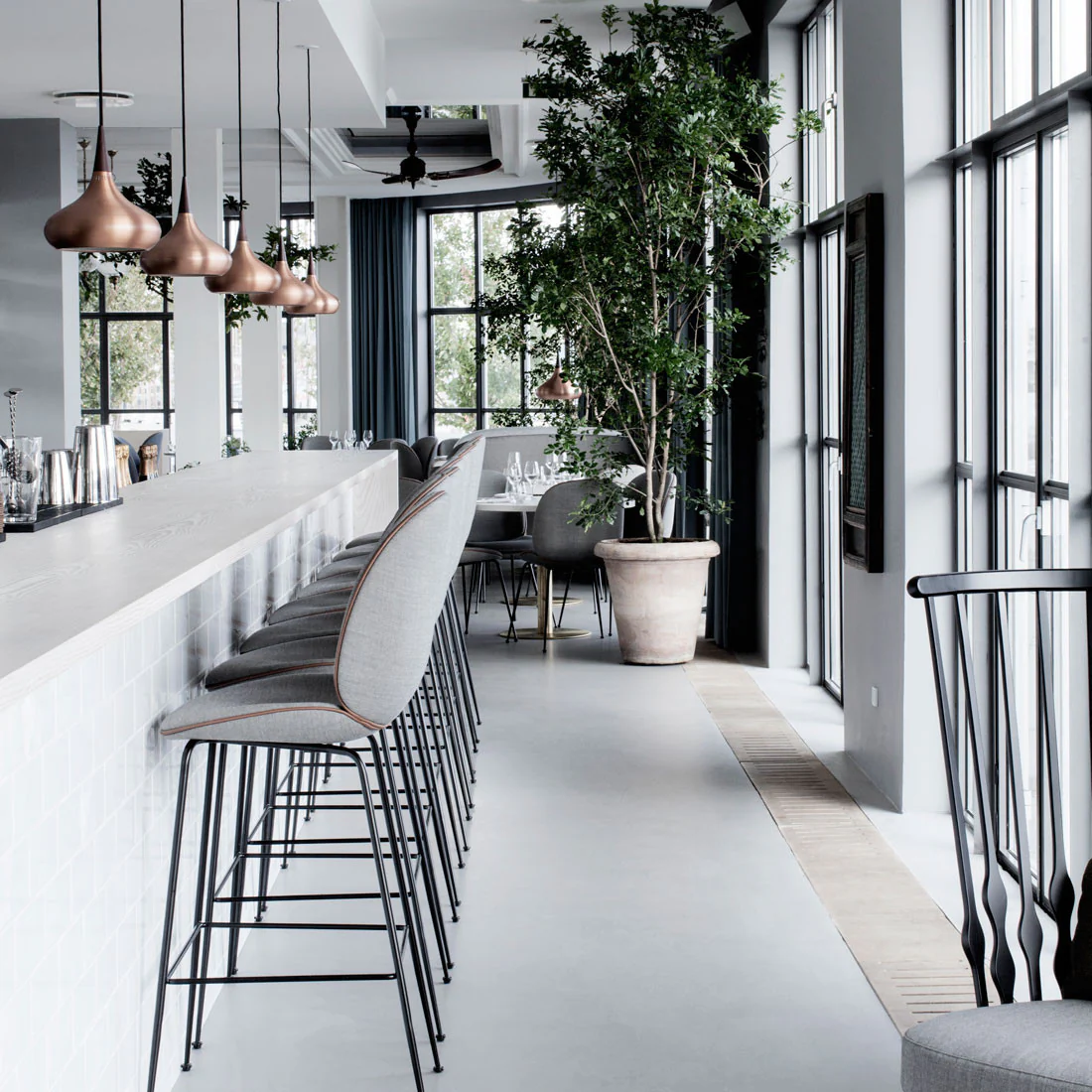 Beetle Bar/Counter Chair Fully Upholstered by Gubi - Image 3