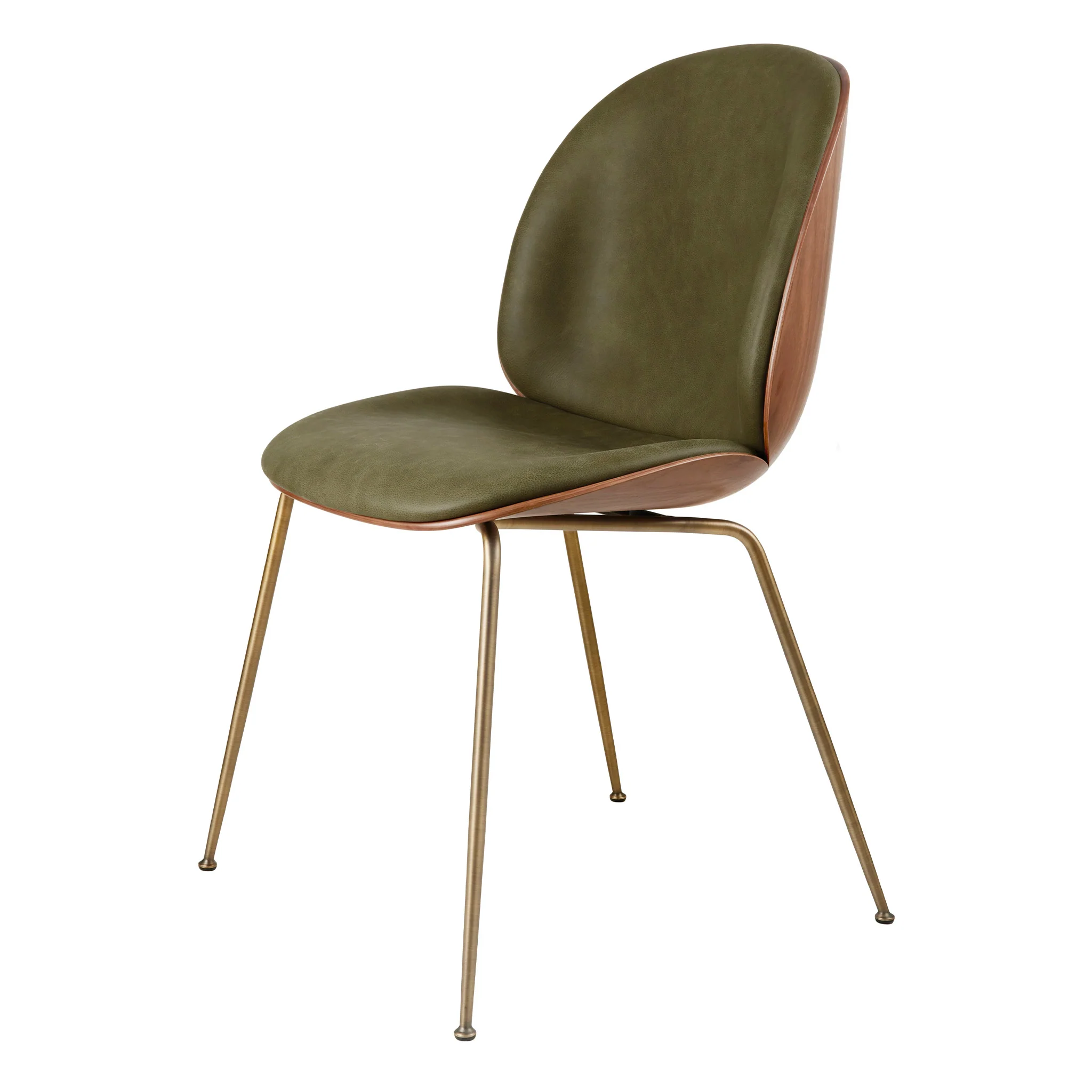 Beetle Dining Chair Veneer Shell Conic Base by Gubi