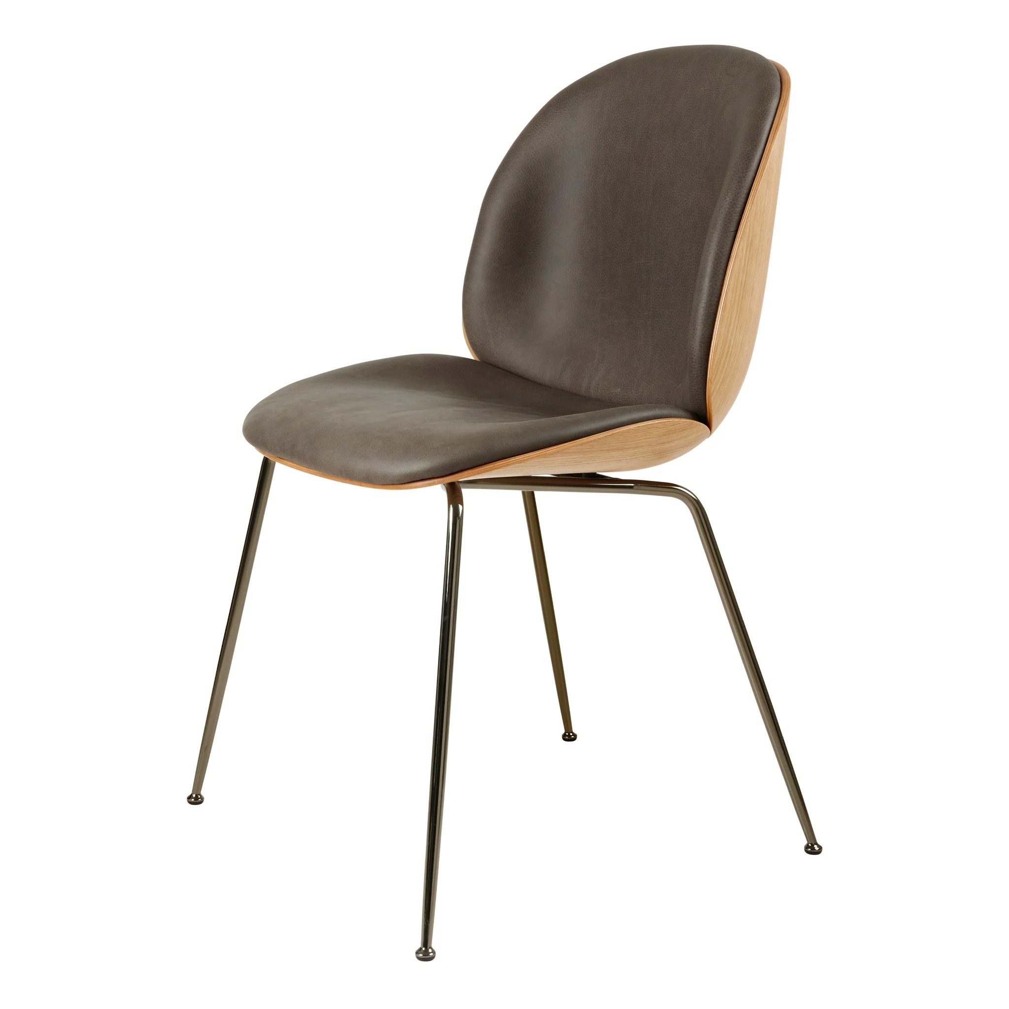 Beetle Dining Chair Veneer Shell Conic Base by Gubi - Image 3