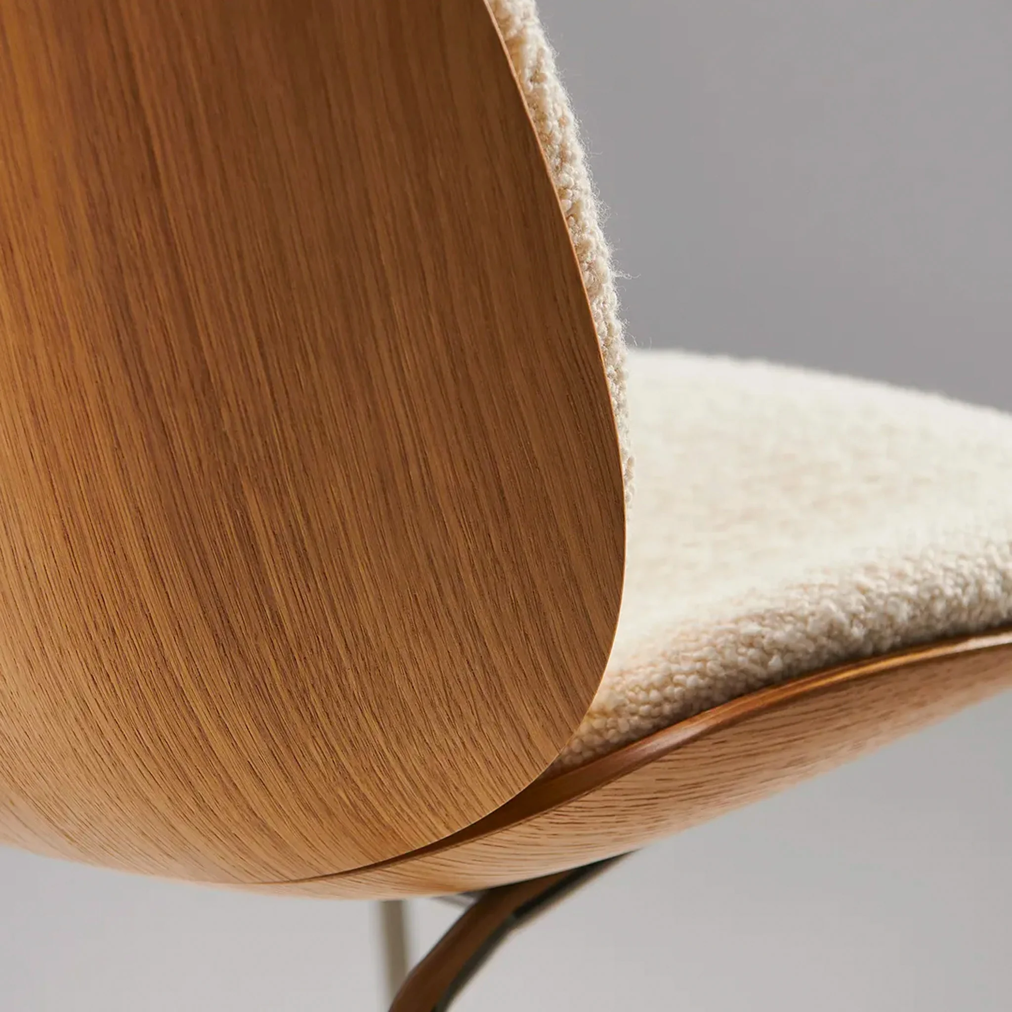 Beetle Dining Chair Veneer Shell Conic Base by Gubi - Image 5