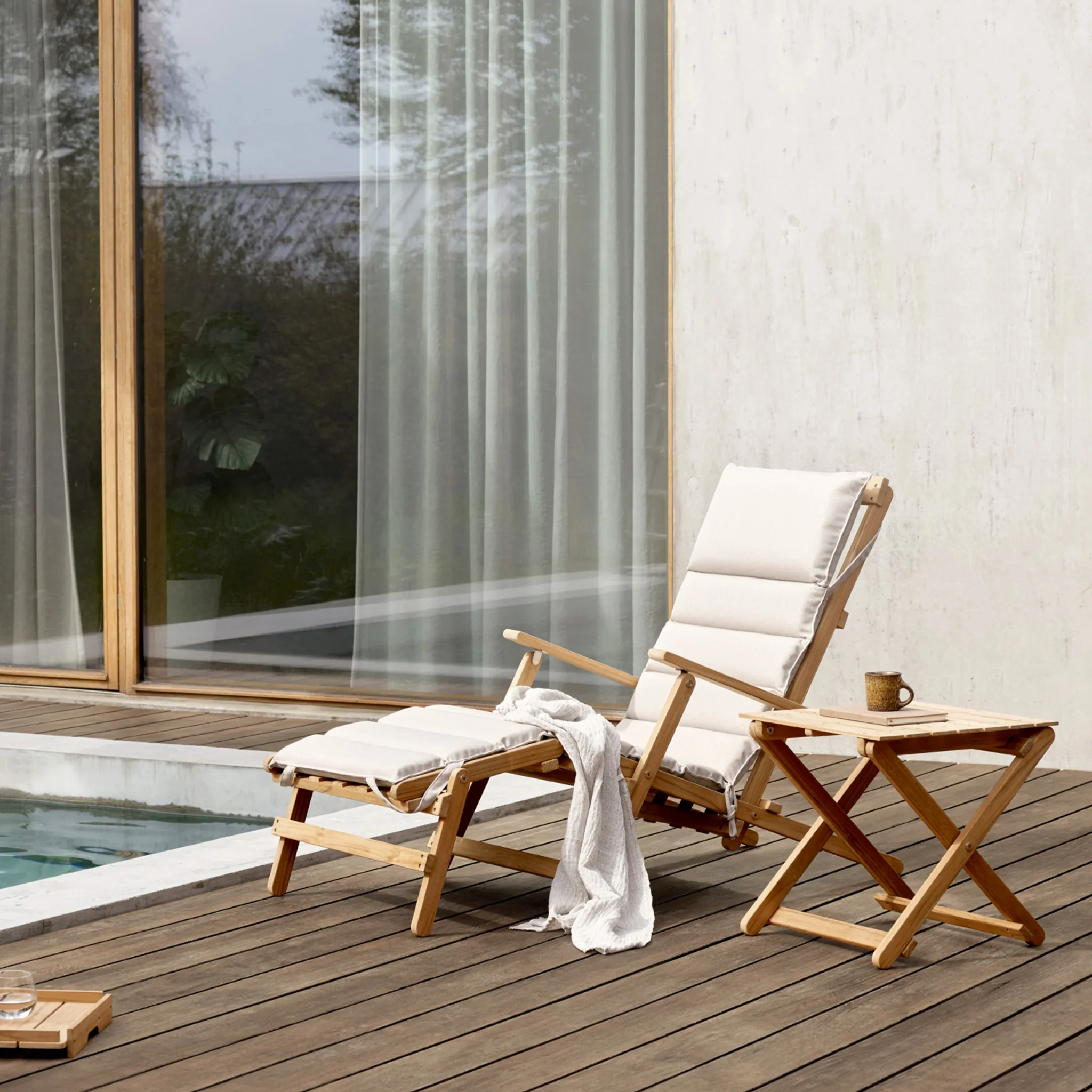 BM5565 Outdoor Deck Chair With Footrest by Børge Mogensen - Image 4