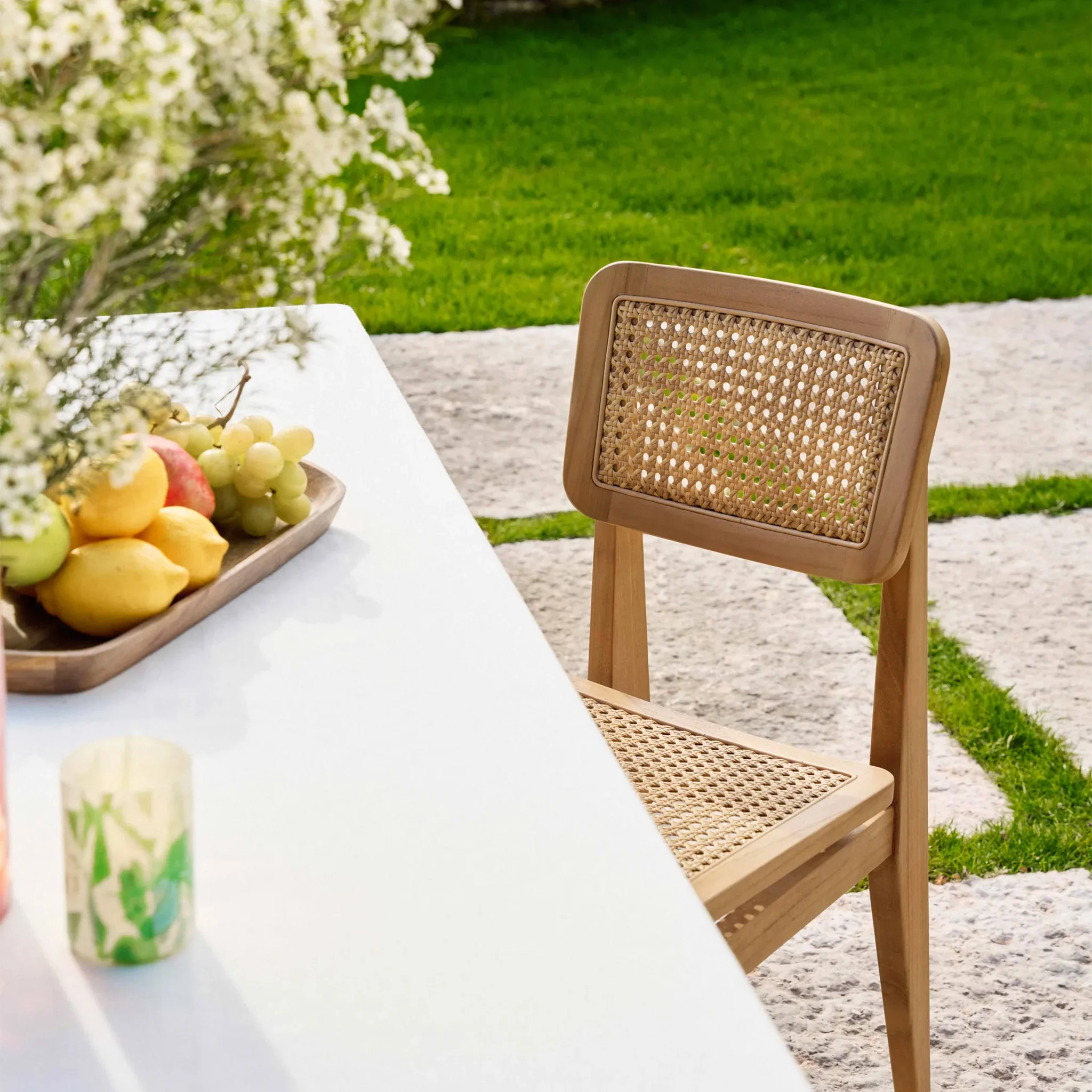 C-Chair Outdoor Dining Chair - French Cane By Gubi - Image 4