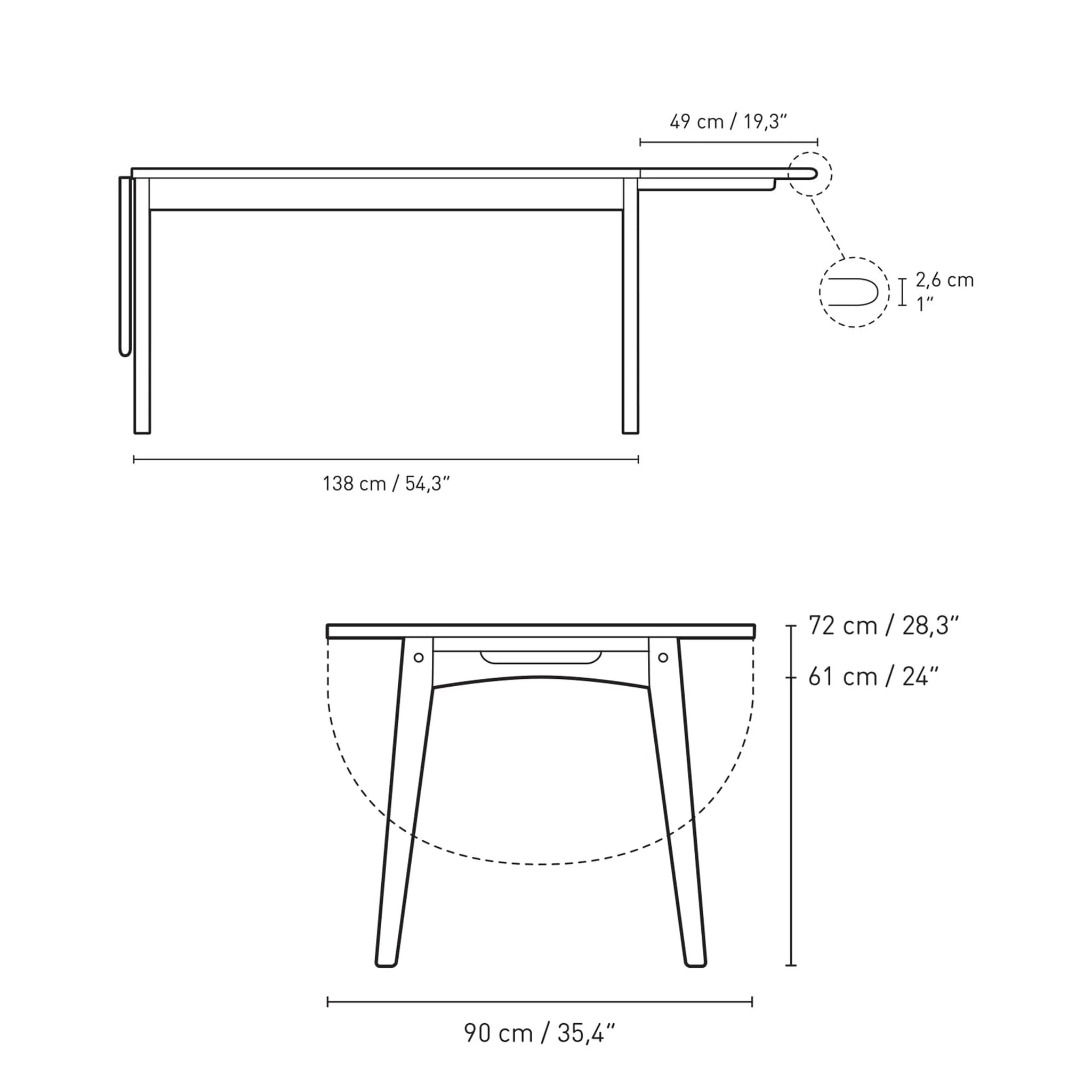 CH006 Dining Table by Carl Hansen & Søn - Image 3