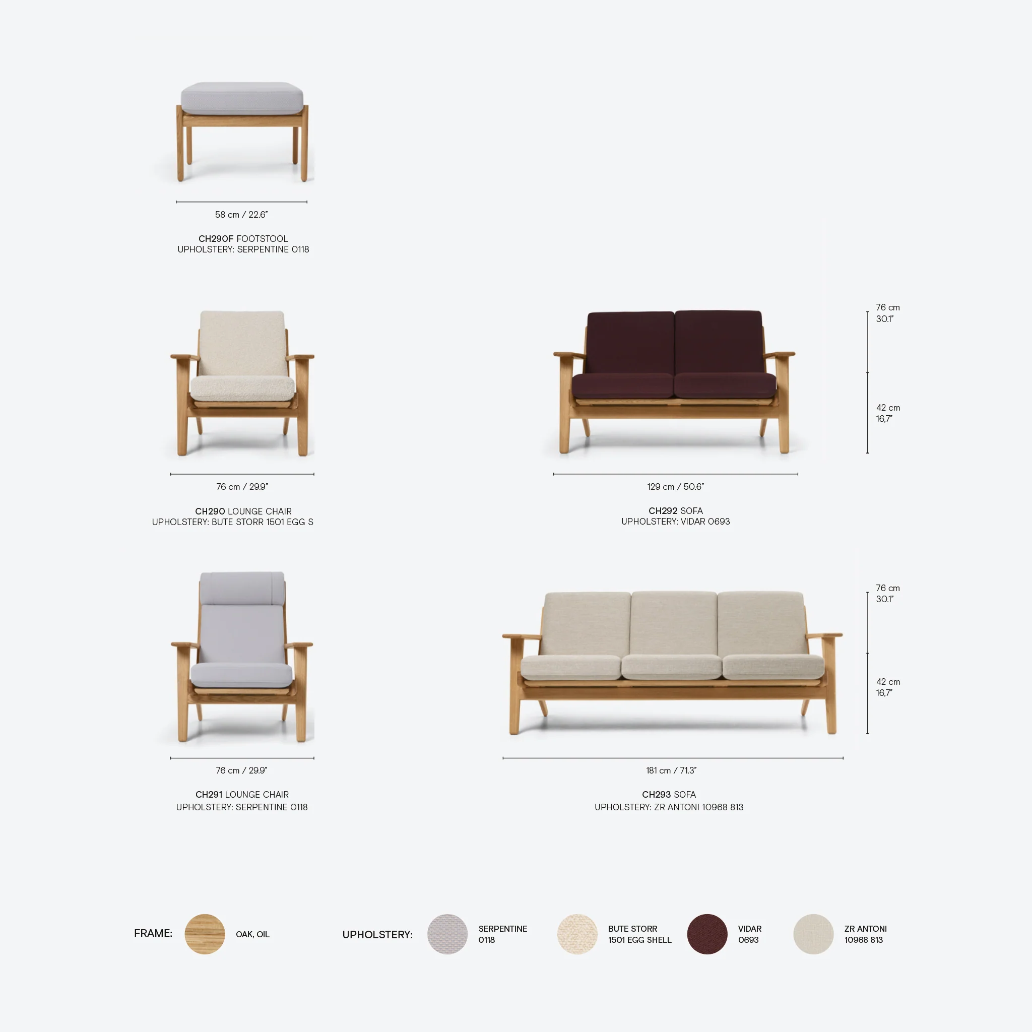 CH293 3 Seater Sofa - Image 4