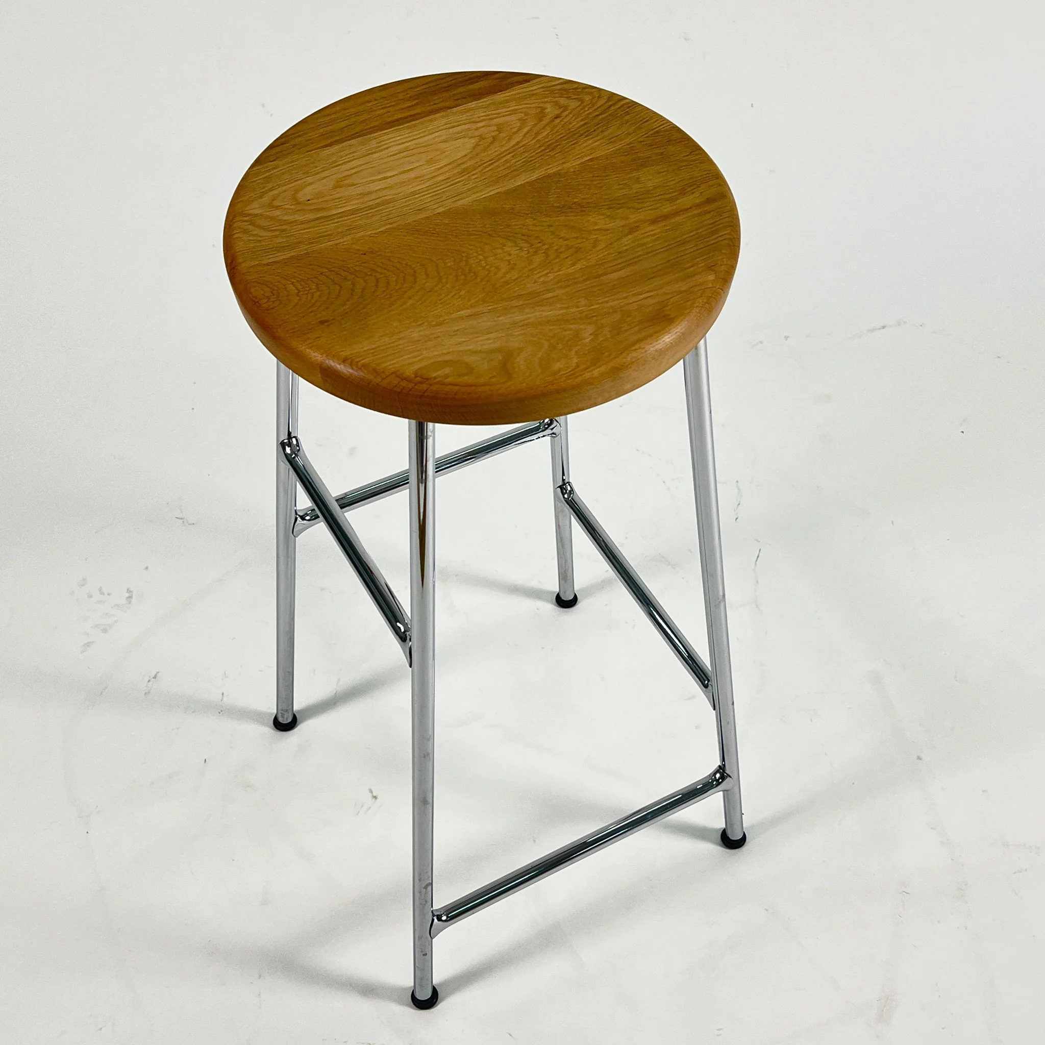 Hay Cornet Counter Stool – Chrome – Oak – (Clearance)