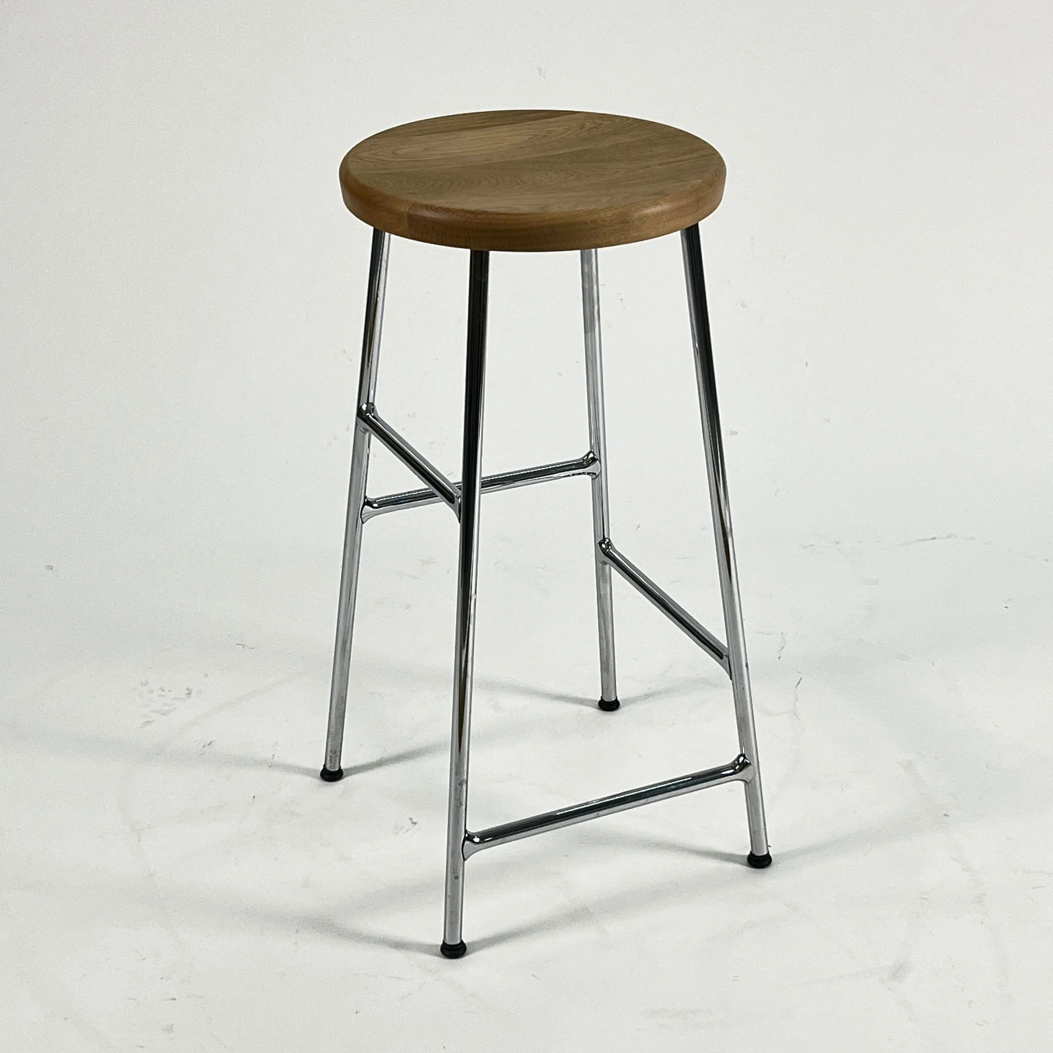Hay Cornet Counter Stool – Chrome – Oak – (Clearance) - Image 3