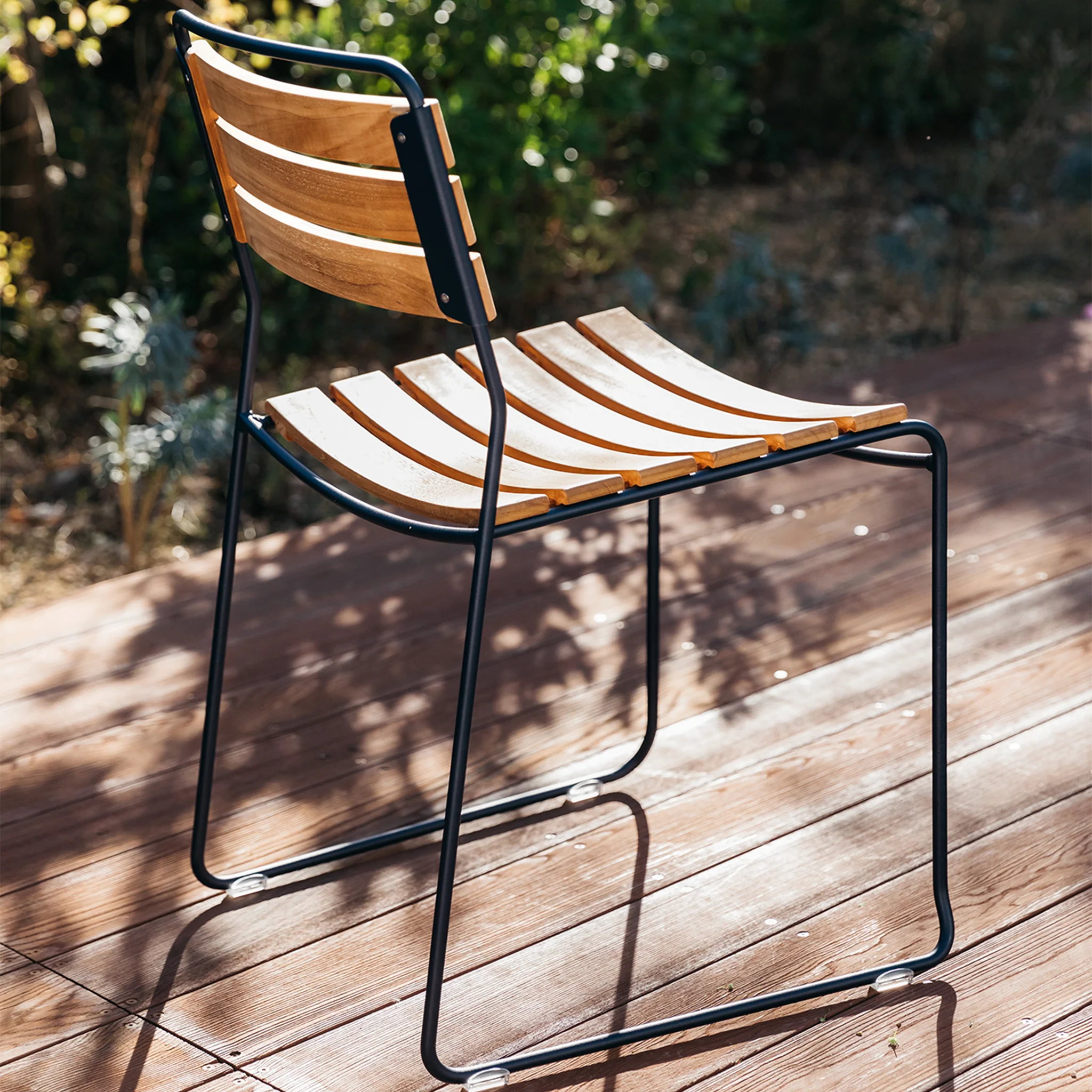 Fermob Surprising Teak Chair – Lapilli Grey (Clearance) - Image 2