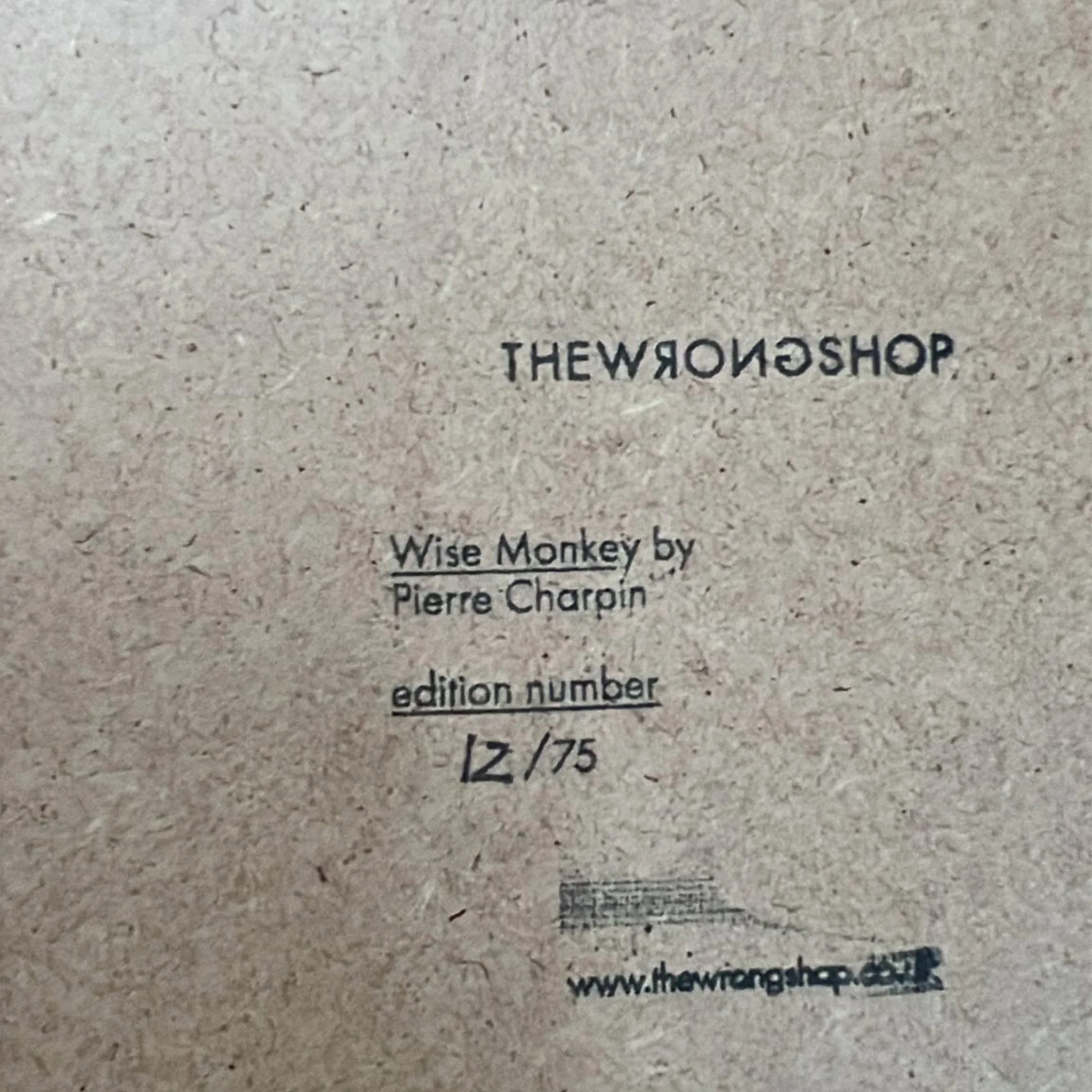 The Wrong Shop Wise Monkey Limited Edition Signed Print – 12 of 75 (Clearance) - Image 3