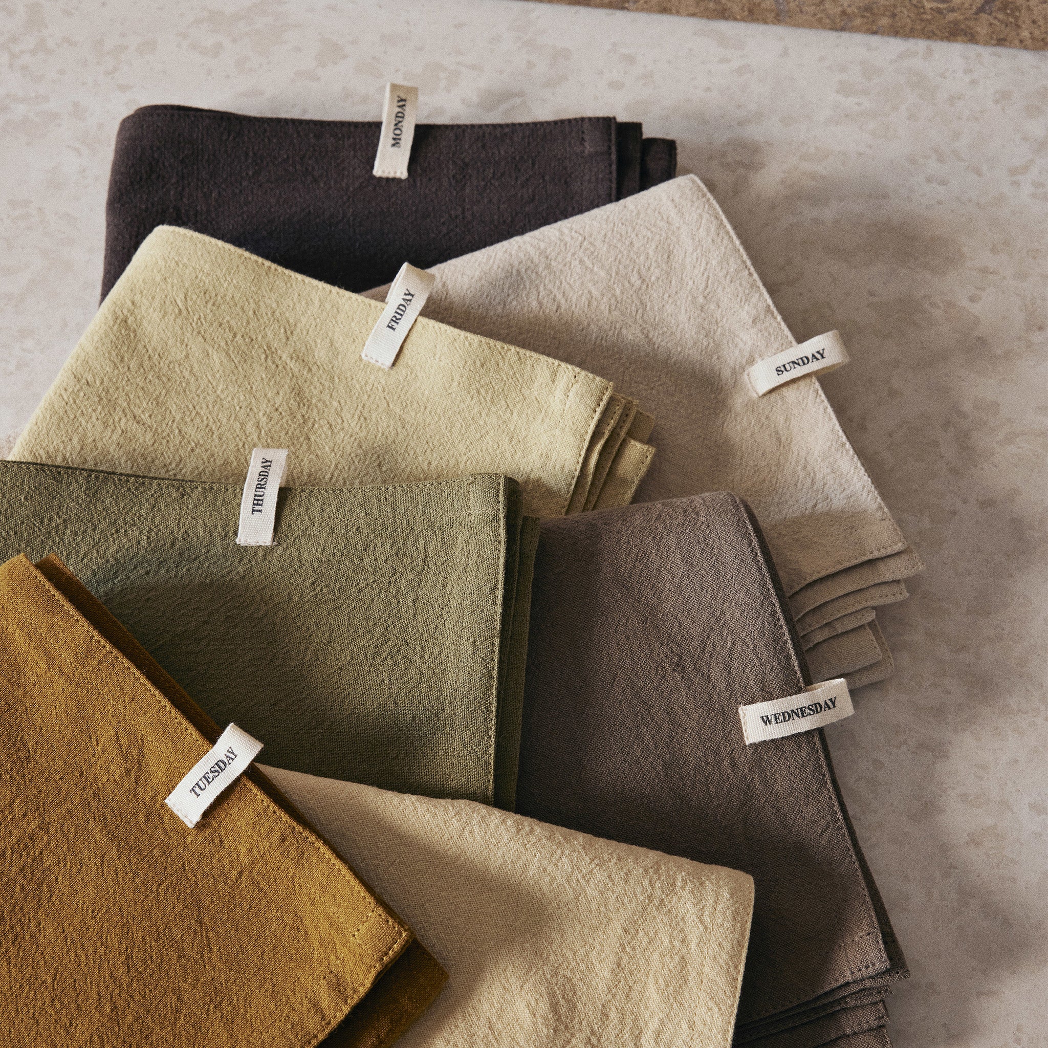 Day Tea Towel Set of 7 / Calm by Ferm Living - Image 2