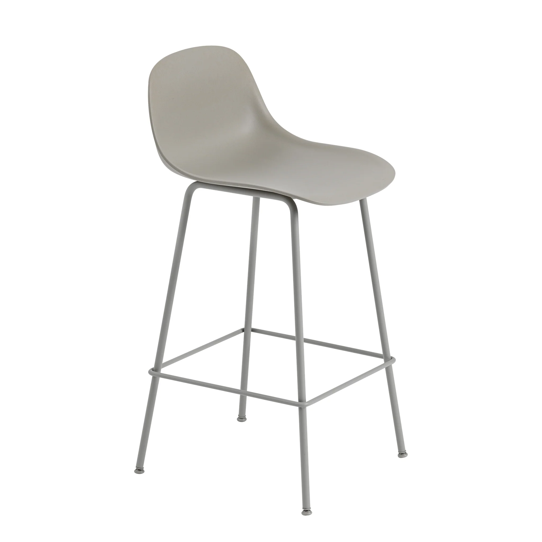 Fiber Bar Stool with Backrest and Tube Base by Muuto - Image 3