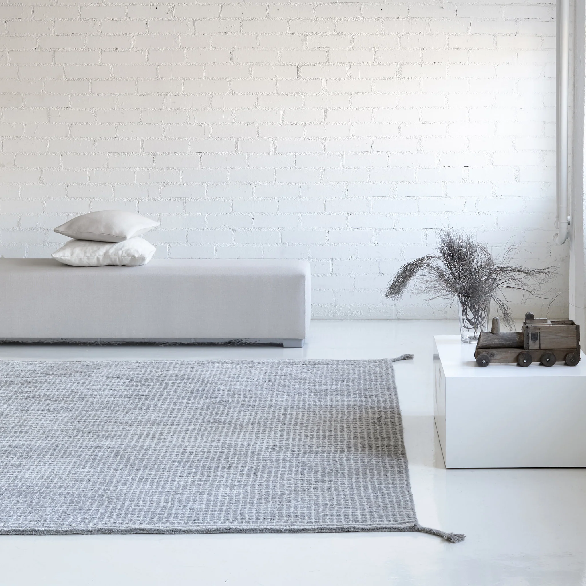 Grid Hand Knotted Wool Rug by Woodnotes - Image 5