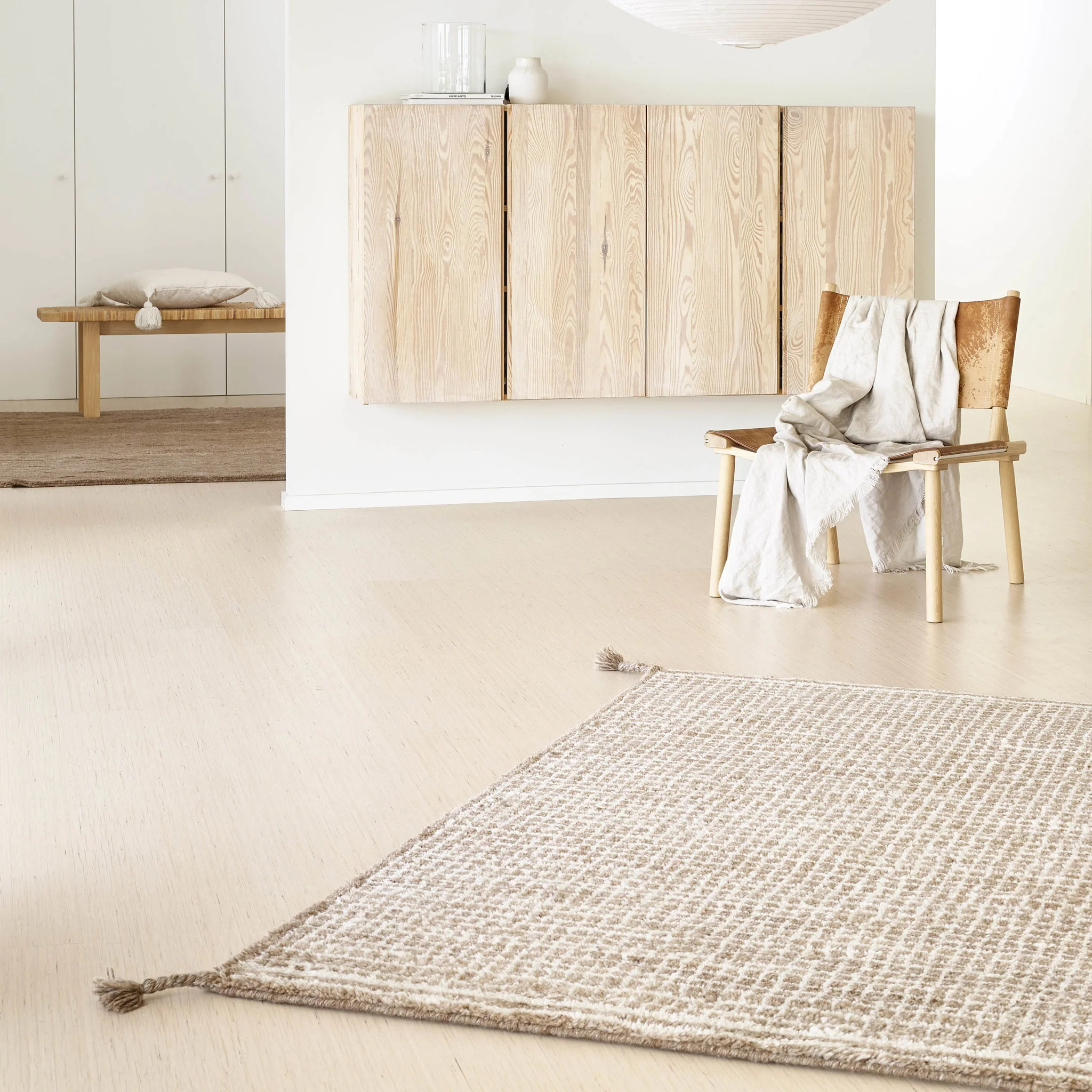 Grid Hand Knotted Wool Rug by Woodnotes - Image 6
