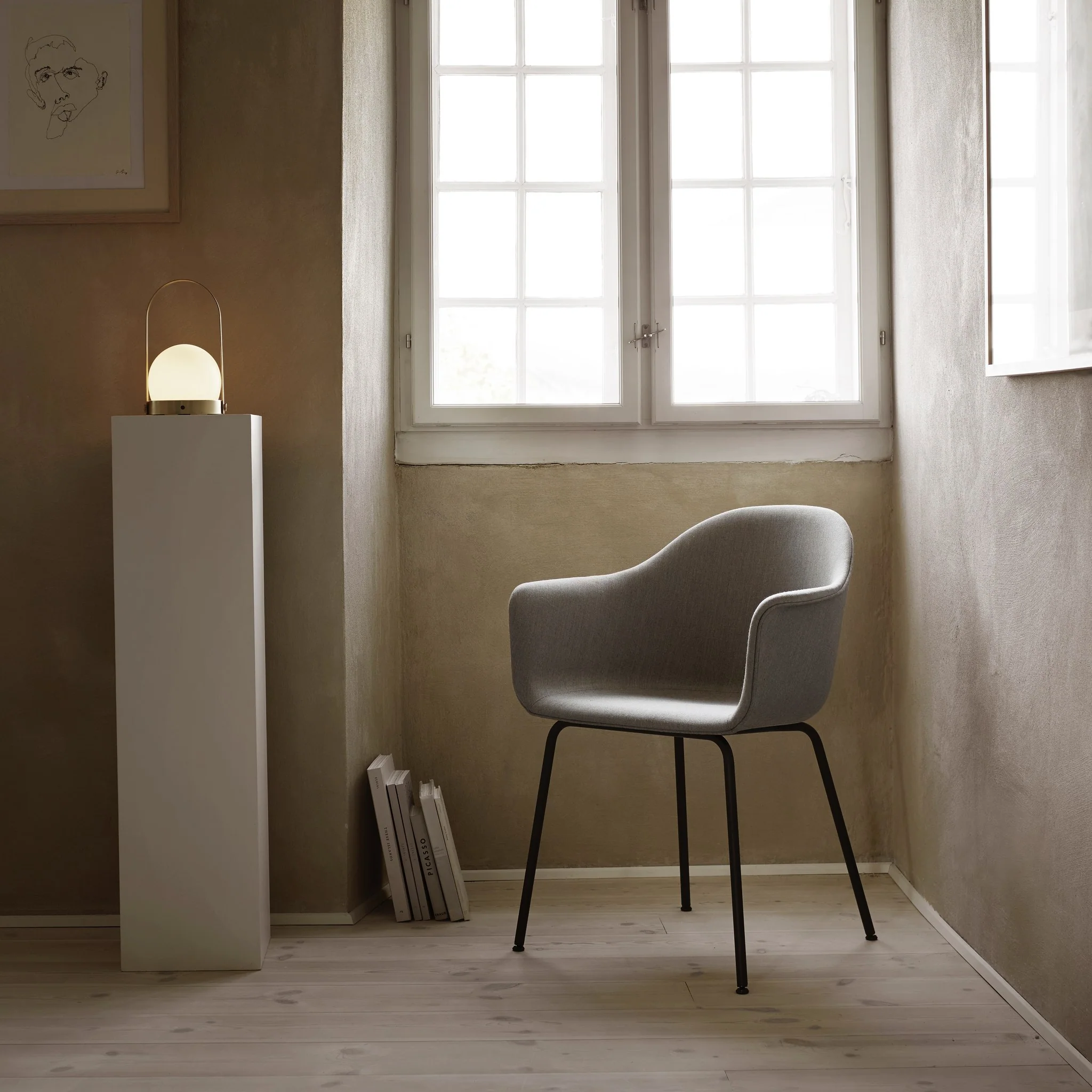 Harbour Armchair Upholstered with Steel Base - Image 4