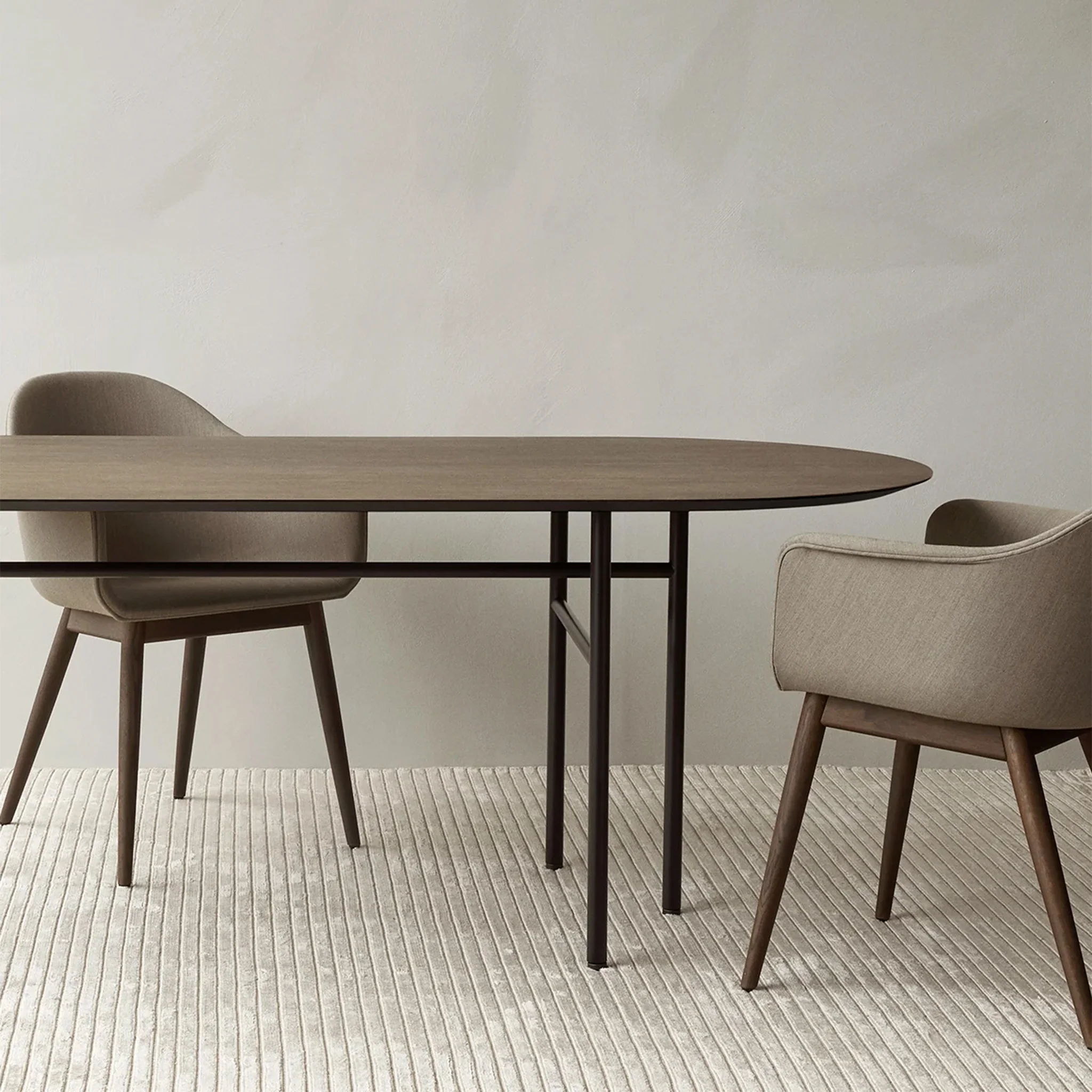 Harbour Armchair Upholstered with Wood Base - Image 5
