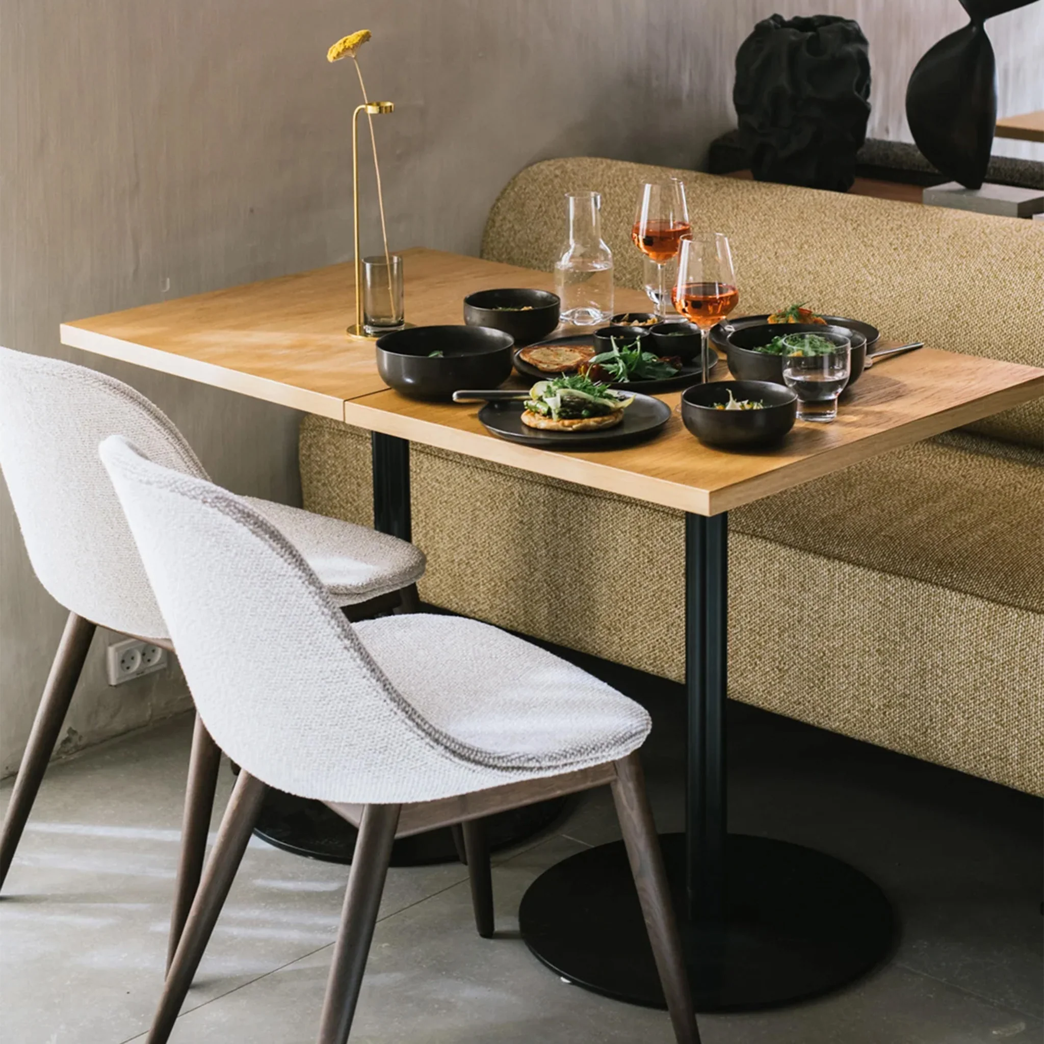Harbour Side Chair Upholstered with Wood Base - Image 5