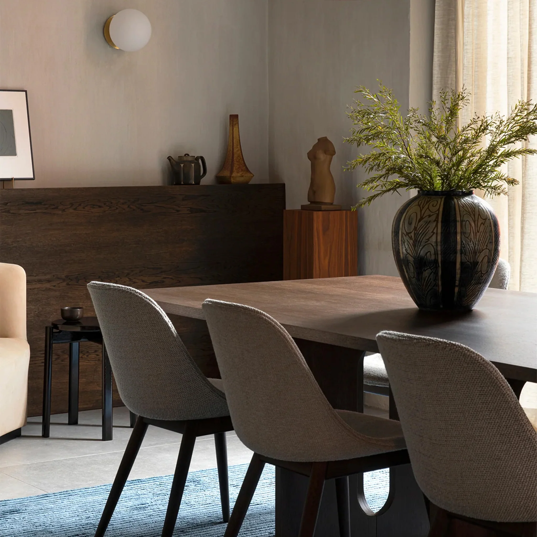 Harbour Side Chair Upholstered with Wood Base - Image 6