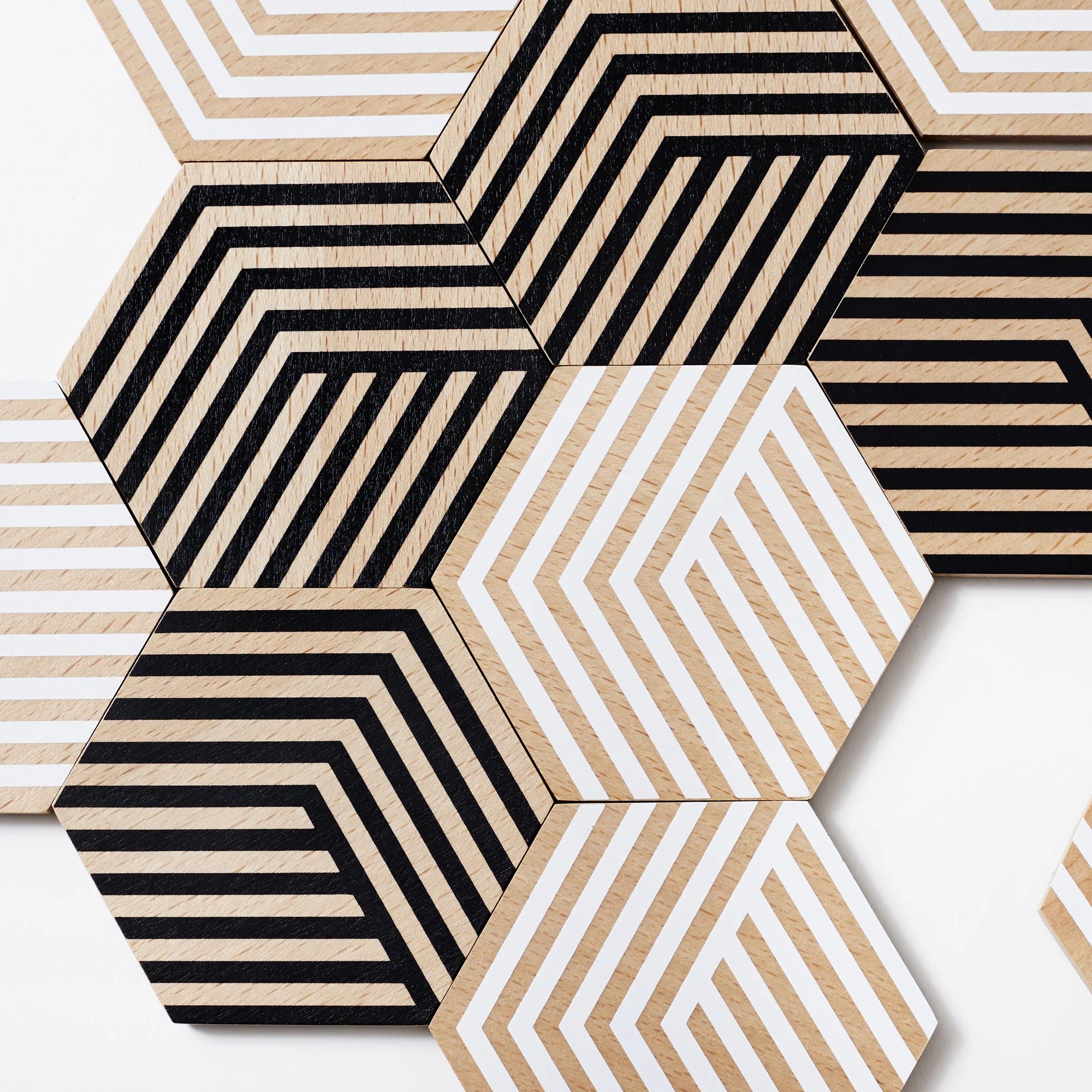 Optic Black Table Tiles by Areaware - Image 3