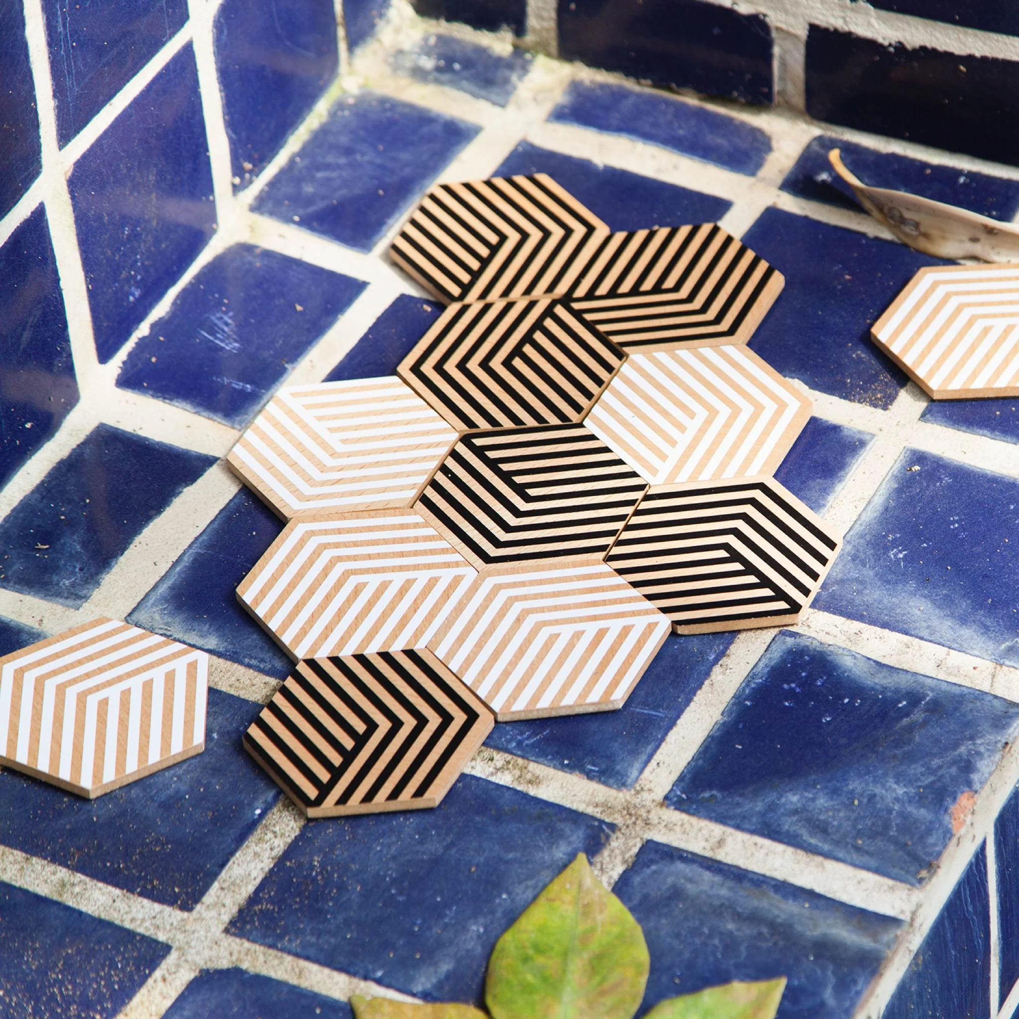 Optic Black Table Tiles by Areaware - Image 4