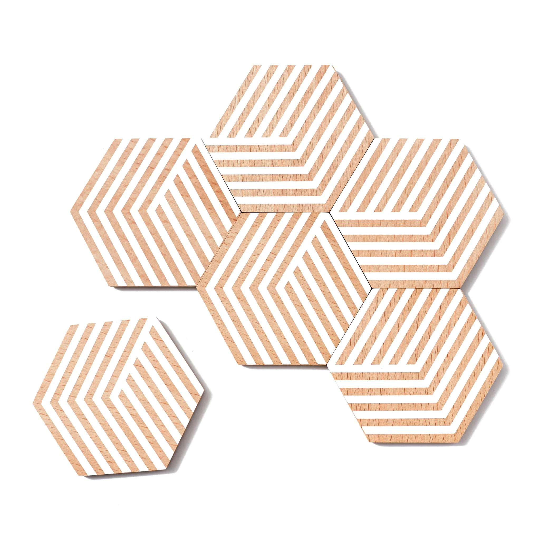 Optic White Table Tiles by Areaware
