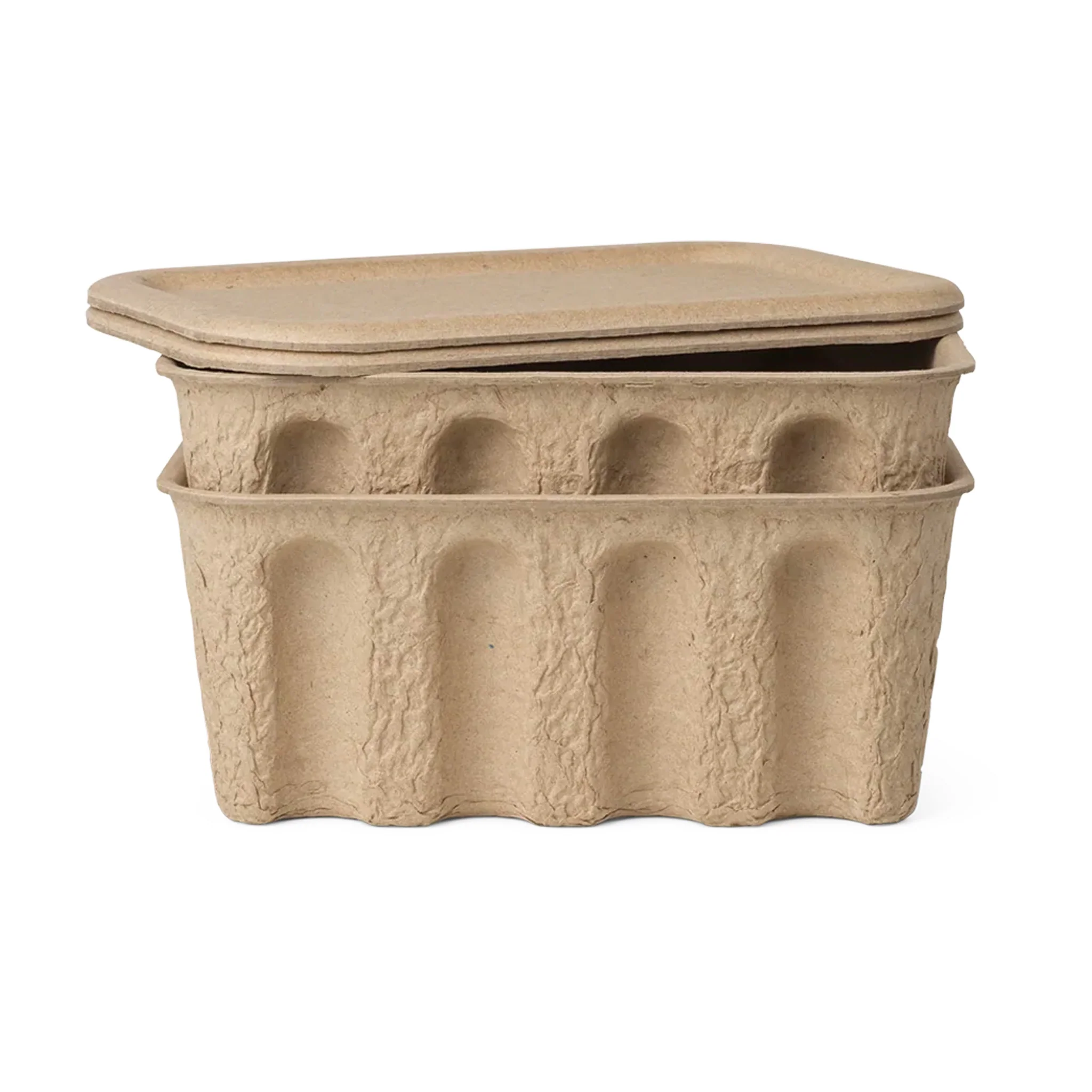 Paper Pulp Boxes With Lids By Ferm Living