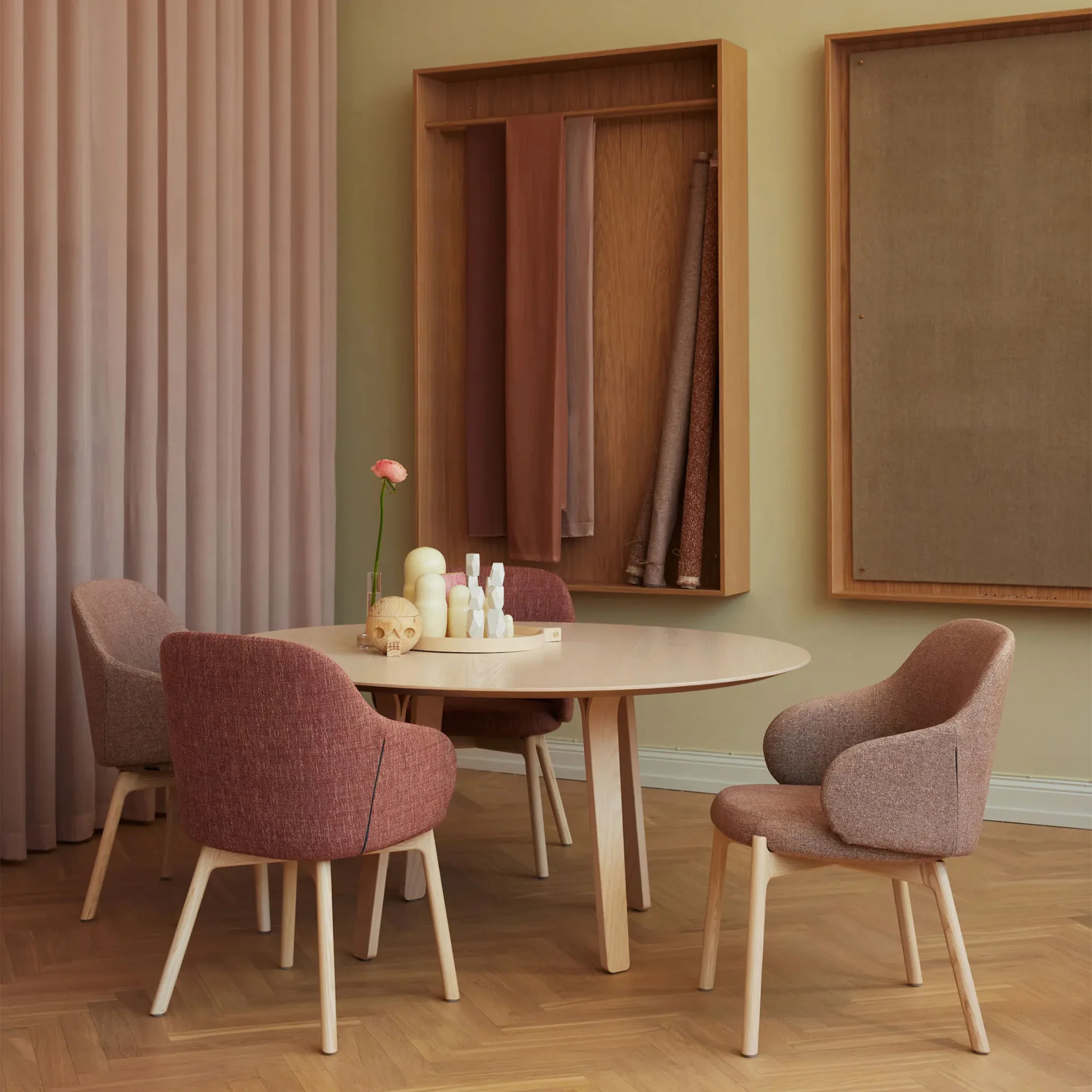 Pillo Armchair with Wooden Base by Swedese - Image 6