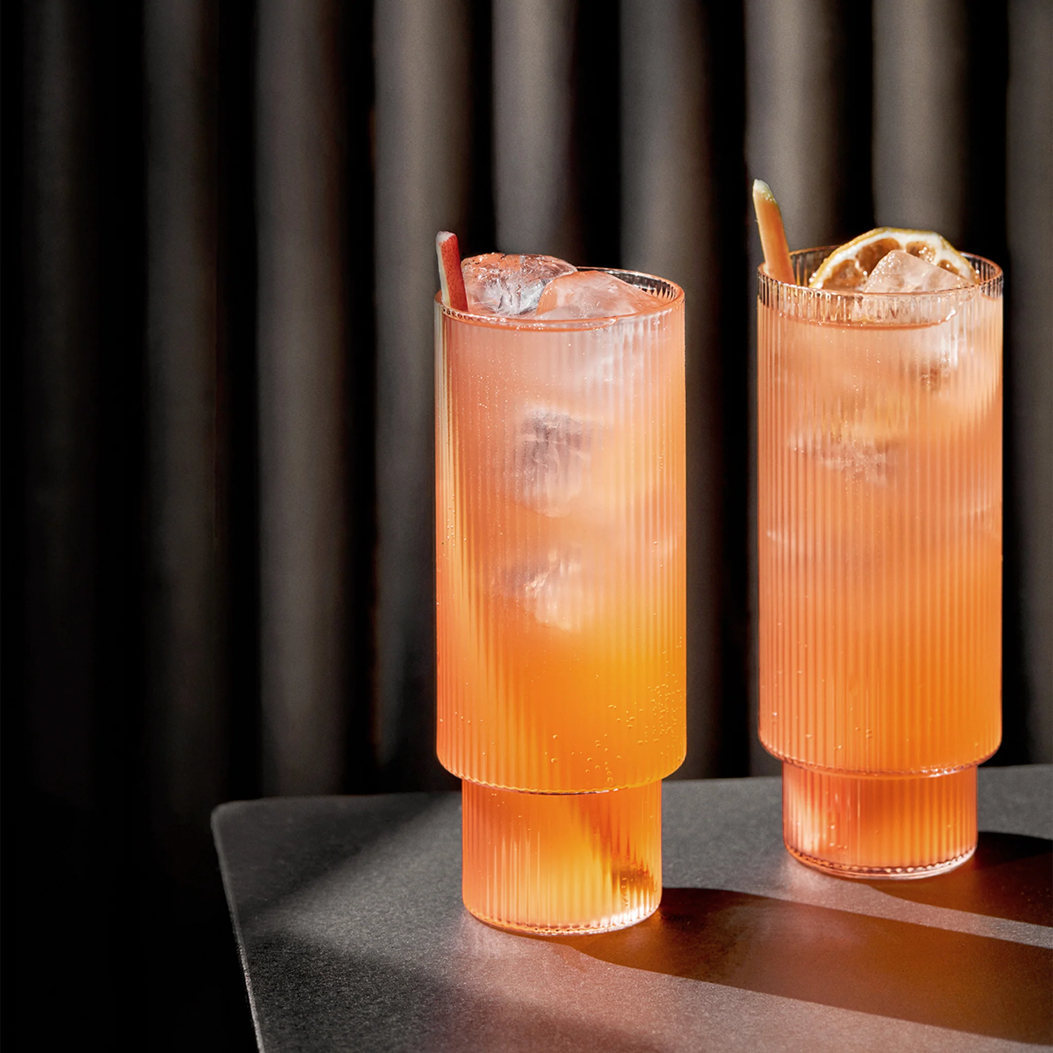Ripple Long Drink Glasses - Set of 4 By Ferm Living - Image 2