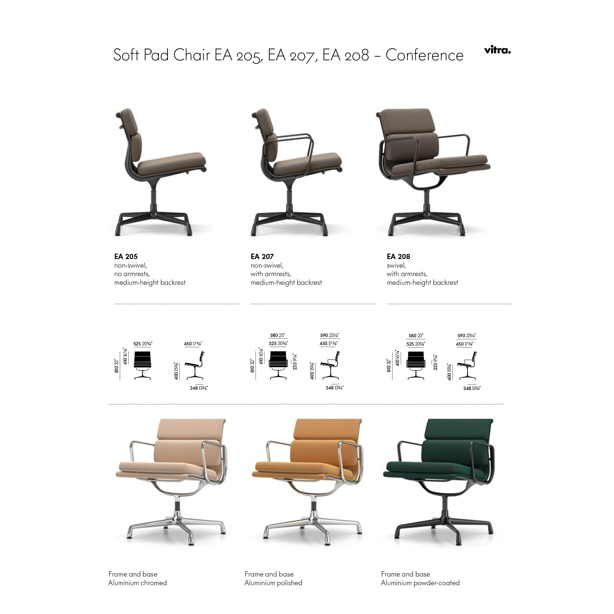 Soft Pad Conference Chair EA 207 by Vitra - Image 2