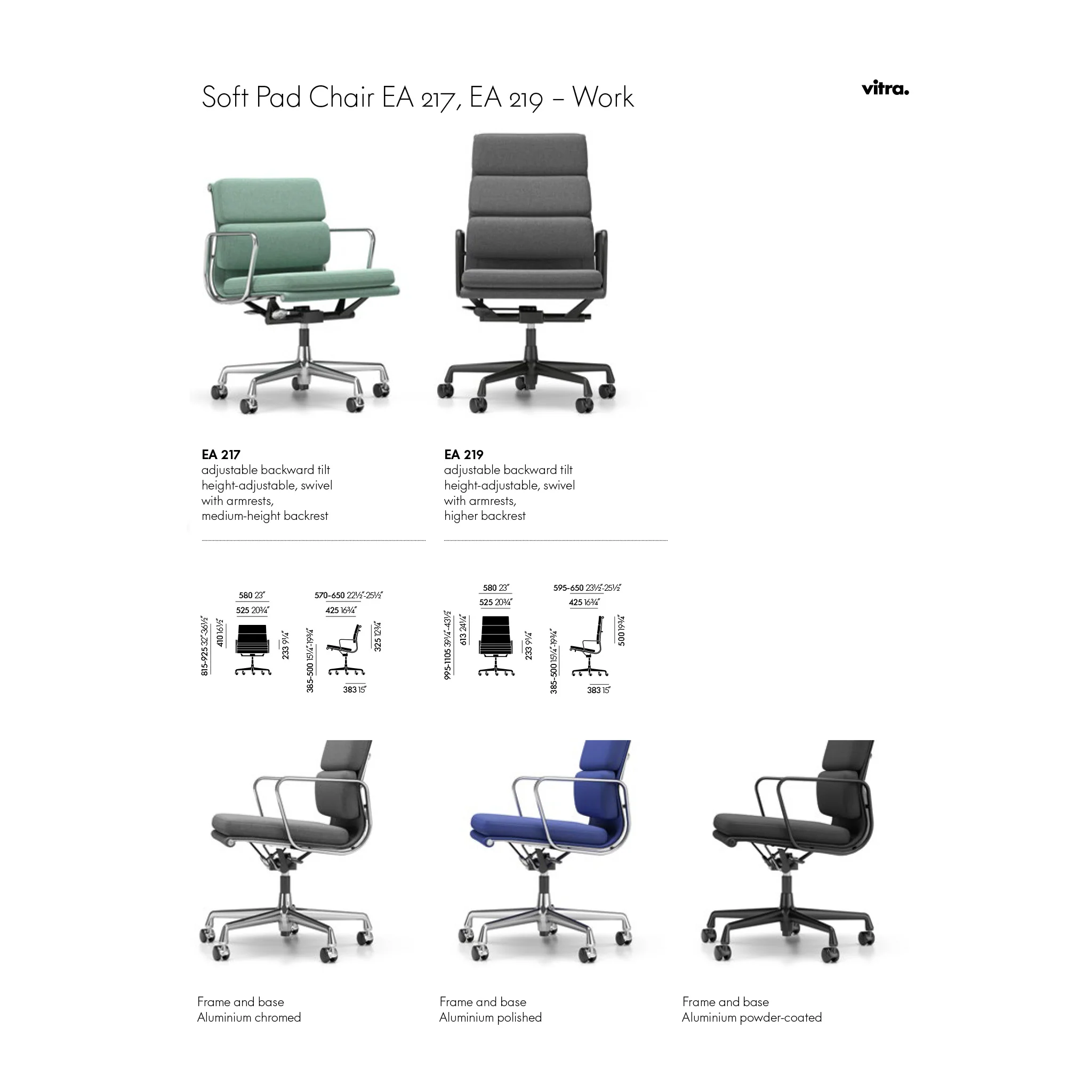 Soft Pad Office Chair EA 217 by Vitra - Image 2