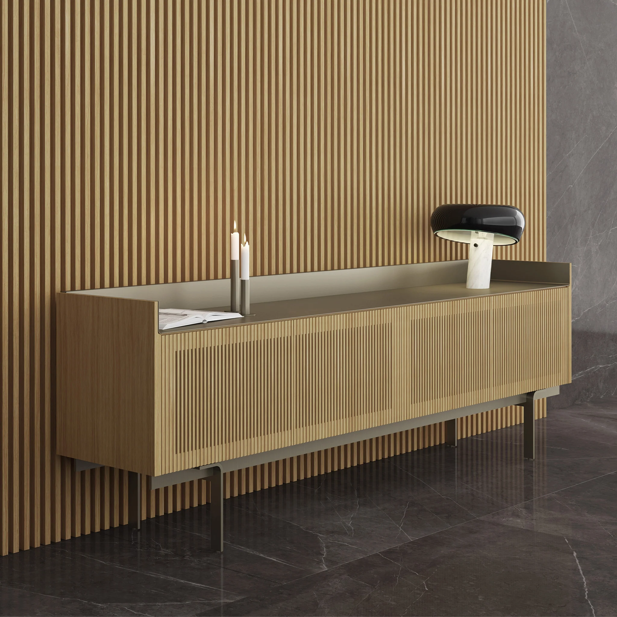 Stockholm Technic 3/4-Door Sideboard With Legs by Punt - Image 6