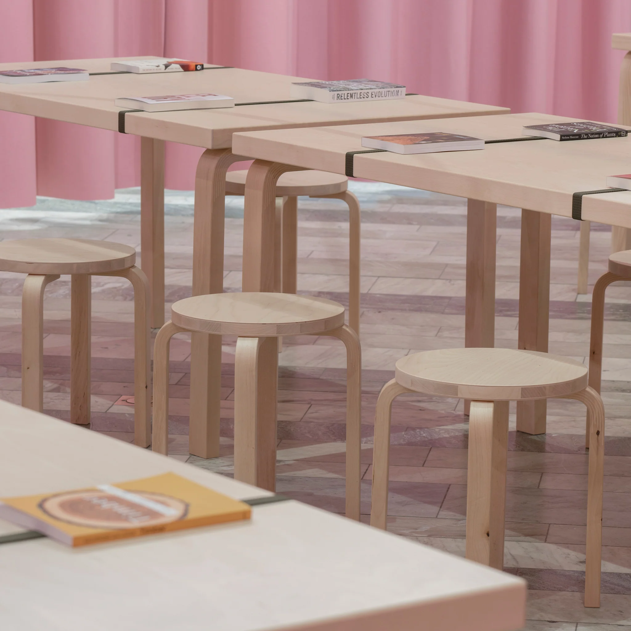 Stool E60 Wild Birch by Artek - Image 3