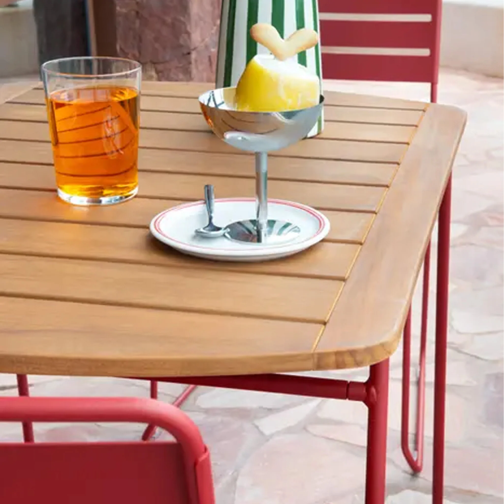 Surprising Compact Teak Table by Fermob - Image 3