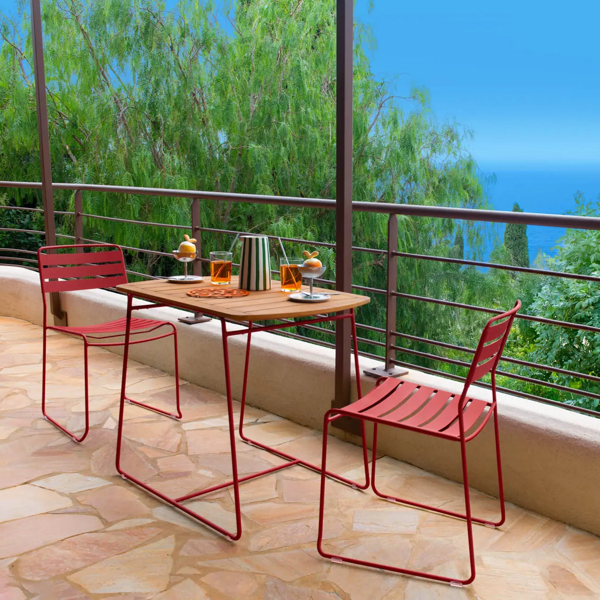 Surprising Compact Teak Table by Fermob - Image 4