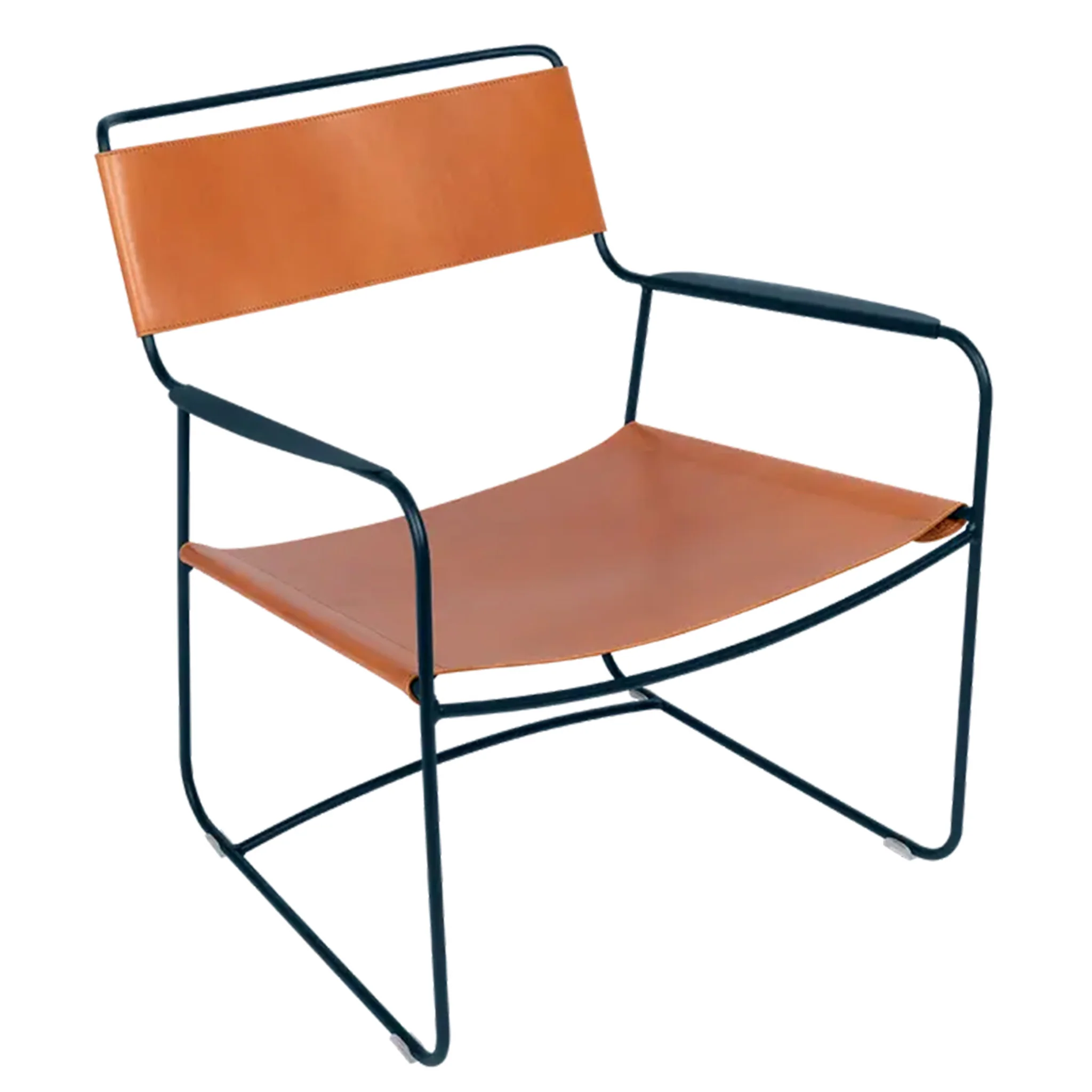 Surprising Leather Low Armchair by Fermob