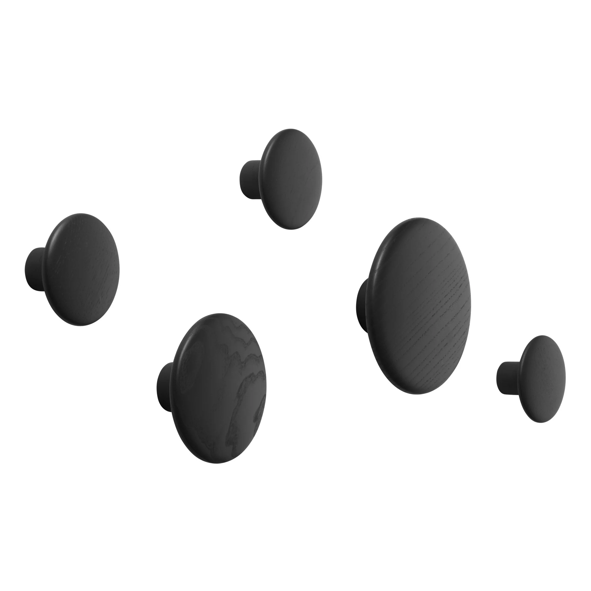 The Dots Hooks Set of 5 Wood by Muuto - Image 3