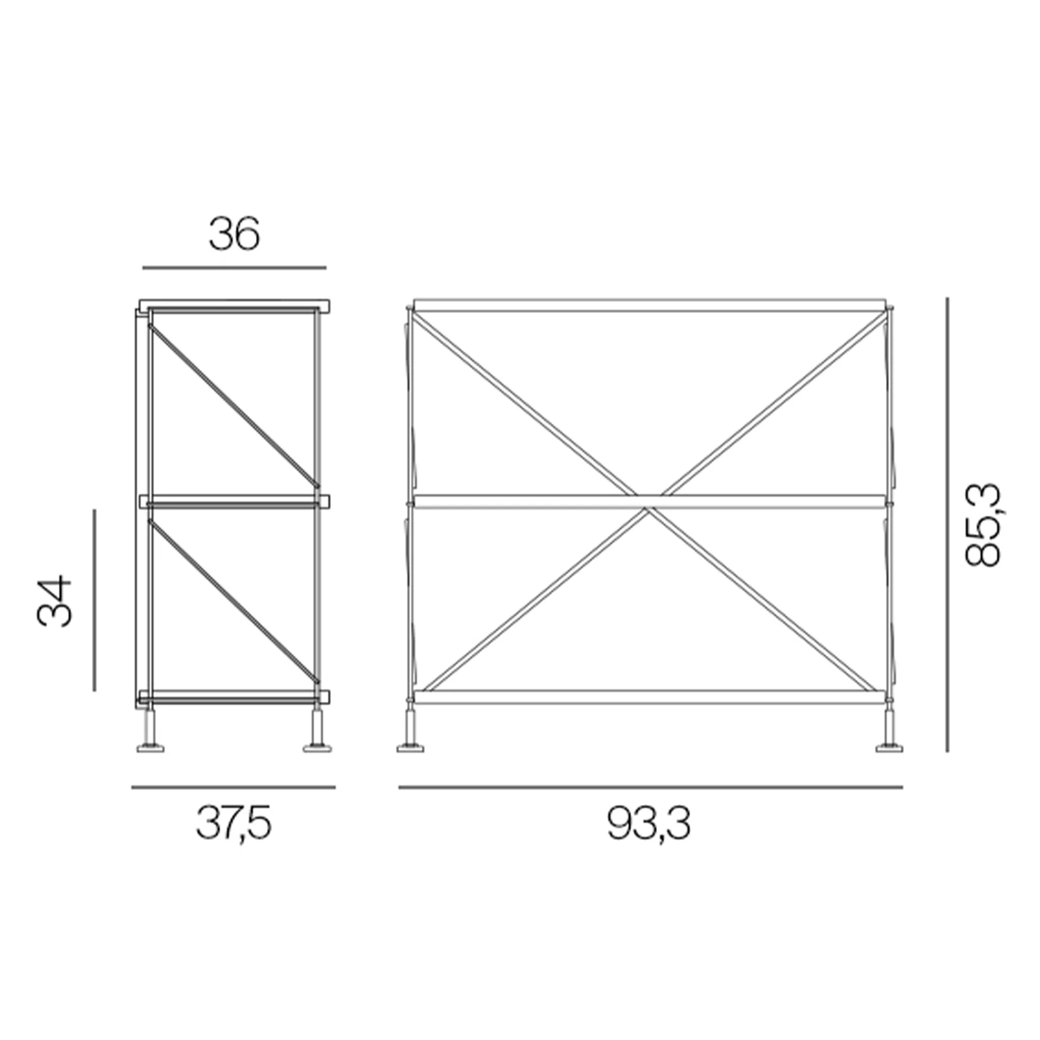 Tria114 Three - Freestanding Shelving Unit - Image 2