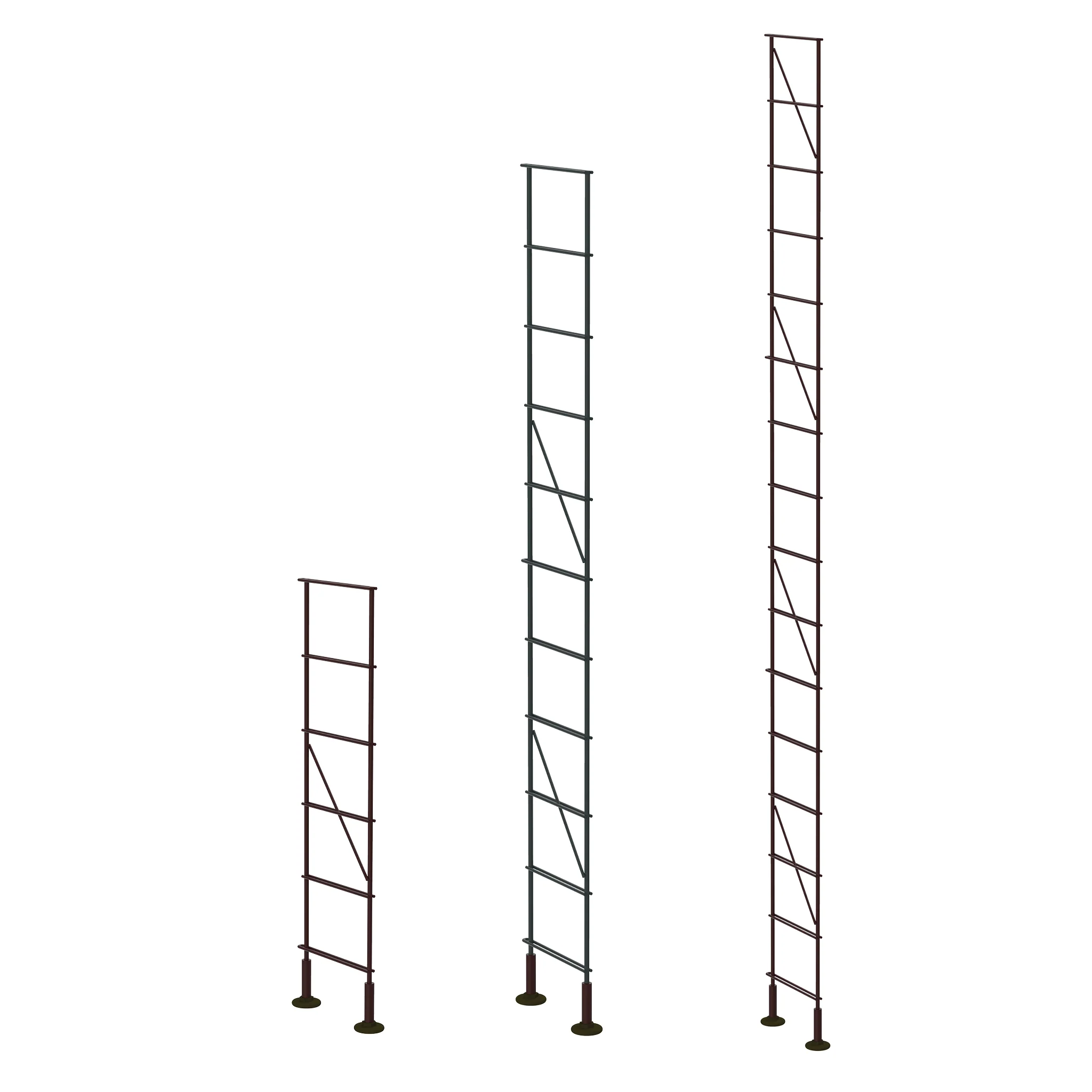 Tria114 Modular Shelving System - Floor Supports
