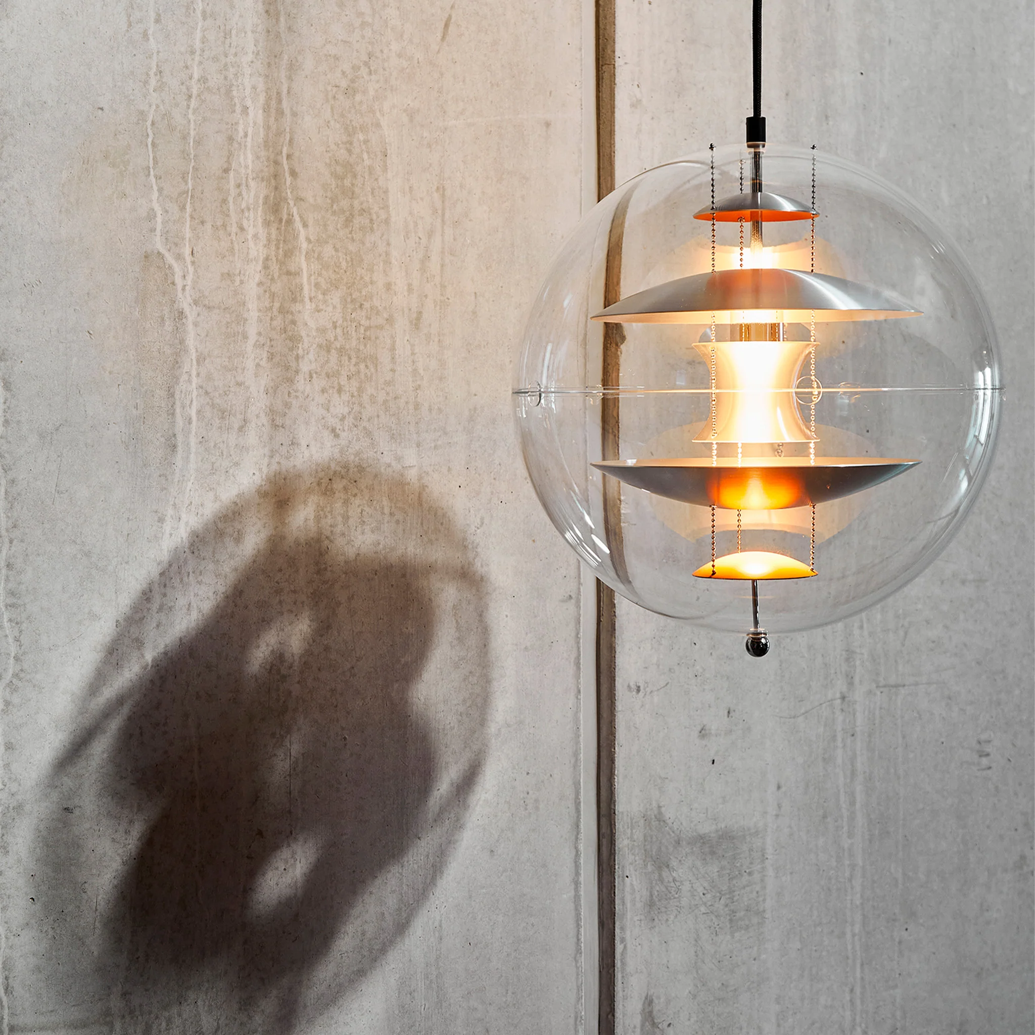 VP Globe Brushed Aluminium Pendant by Verpan - Image 5